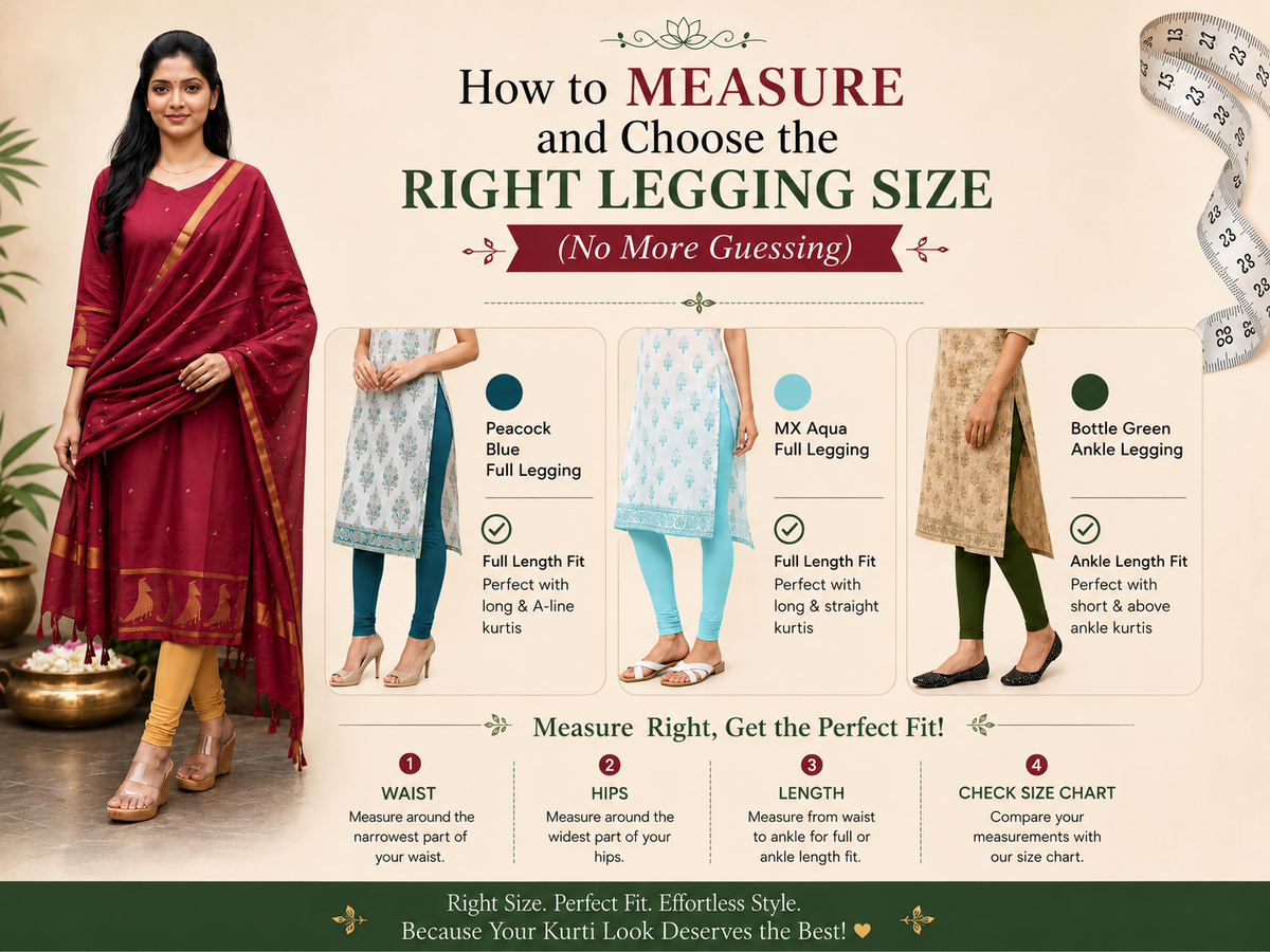Instore - How to Measure and Choose the Right Legging Size (No More Guessing)