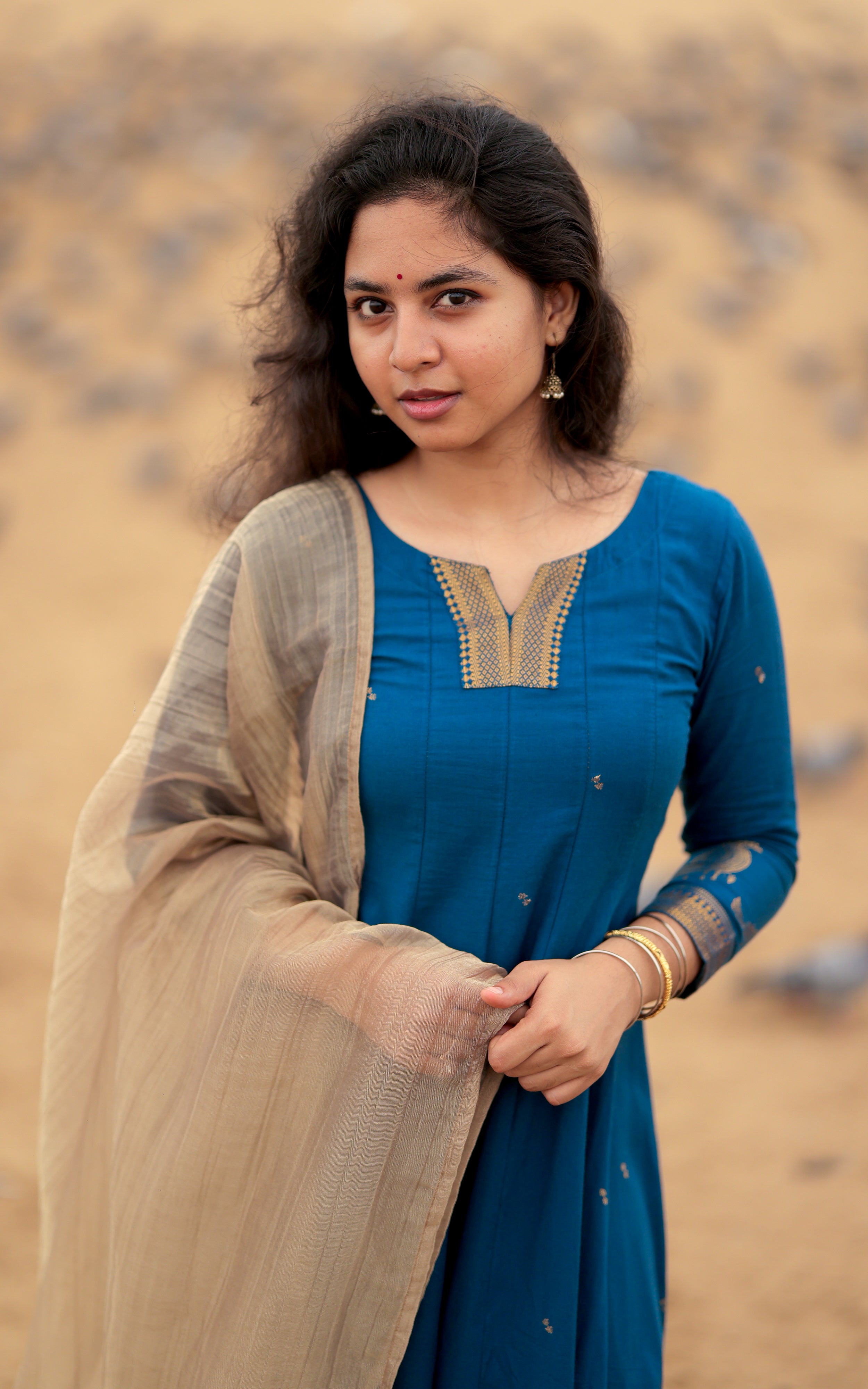 Paingili Peacock Blue (Kurti+Dupatta) Delivery Time 10 Working days