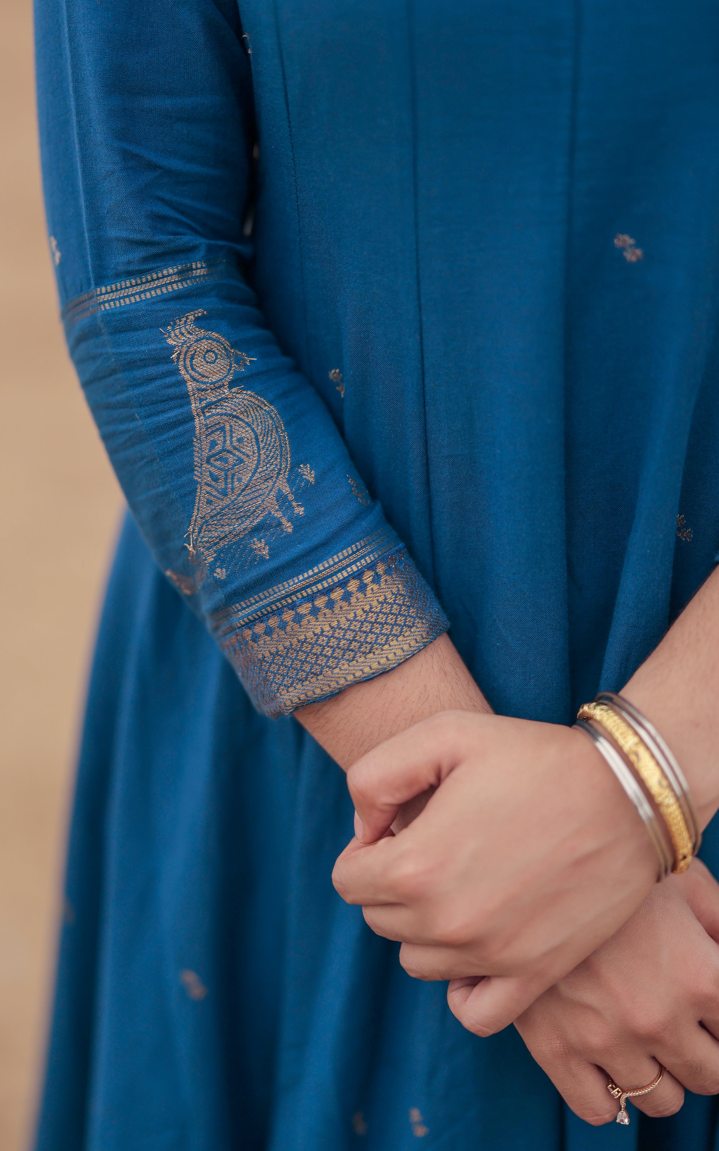 Paingili Peacock Blue (Kurti+Dupatta) Delivery Time 10 Working days