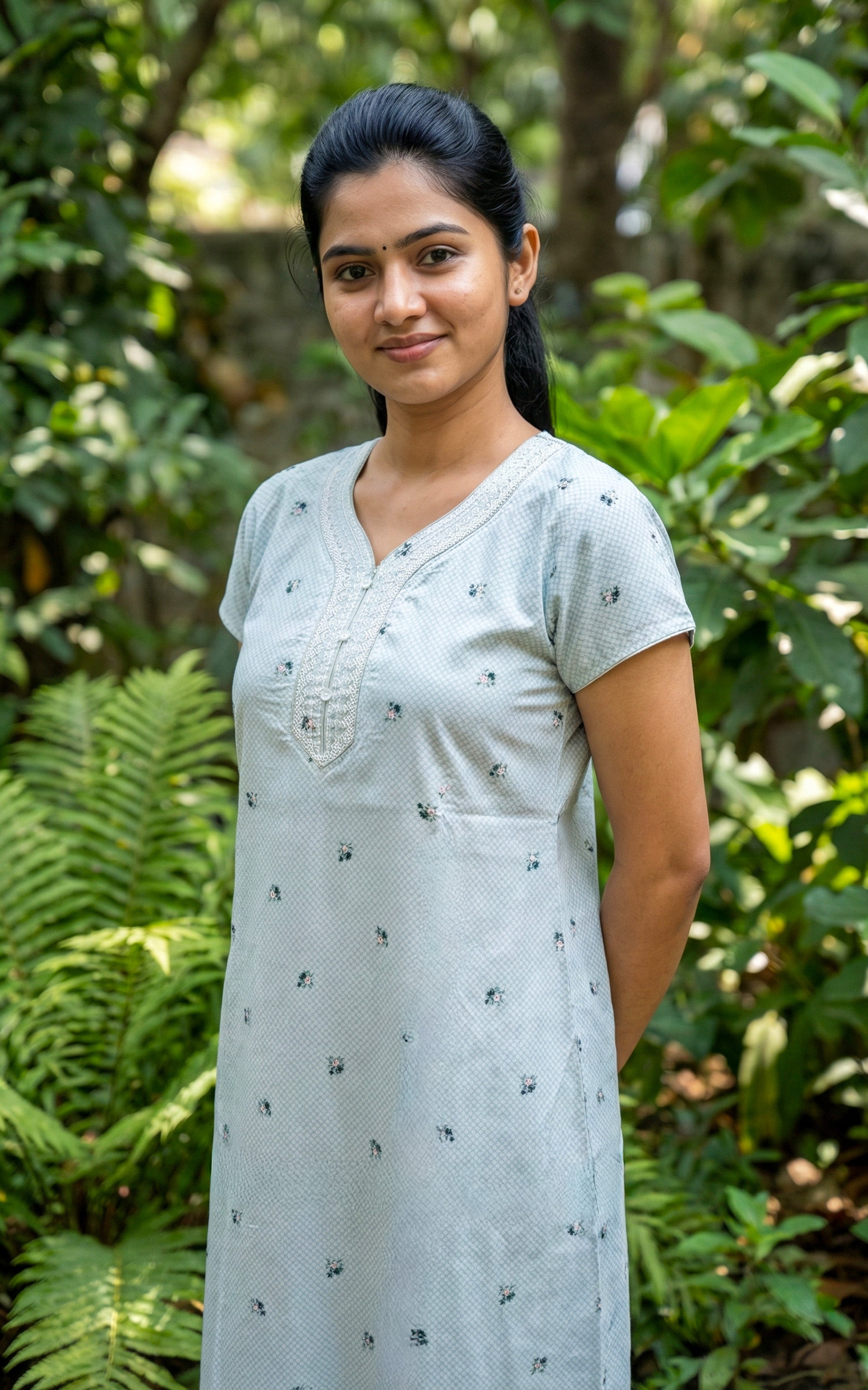 Cotton nighty with a convenient pocket
