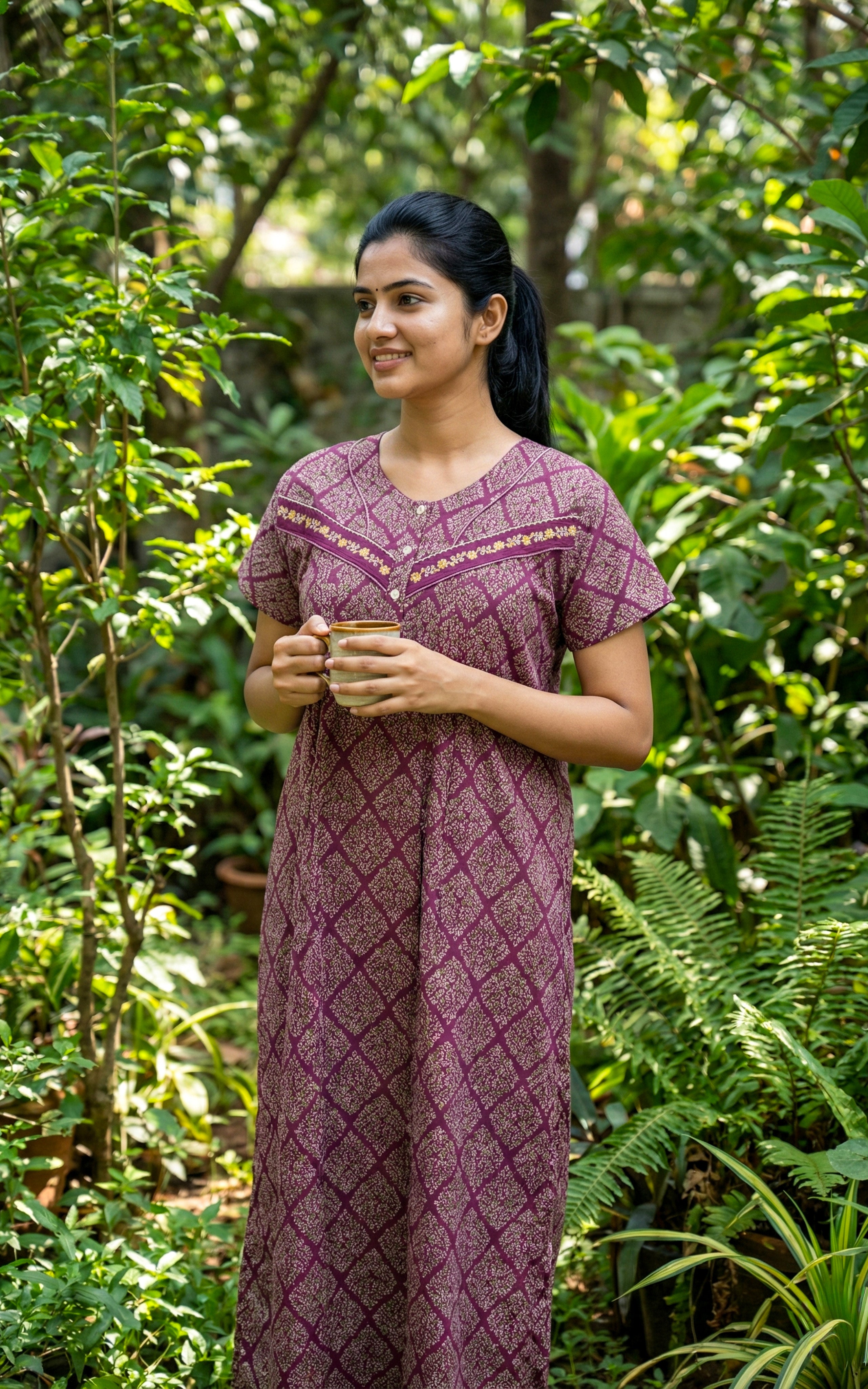 Cotton Straight Fit Nighty-157SS25A