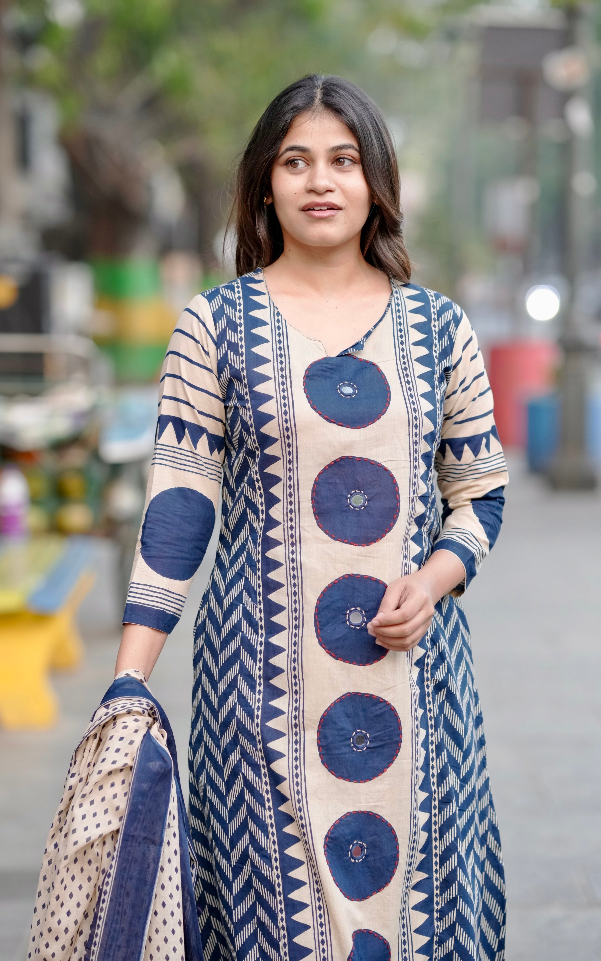 Ethnic Cotton Kurti Set for Women
Casual Cotton Kurti Pant Dupatta Set for Women