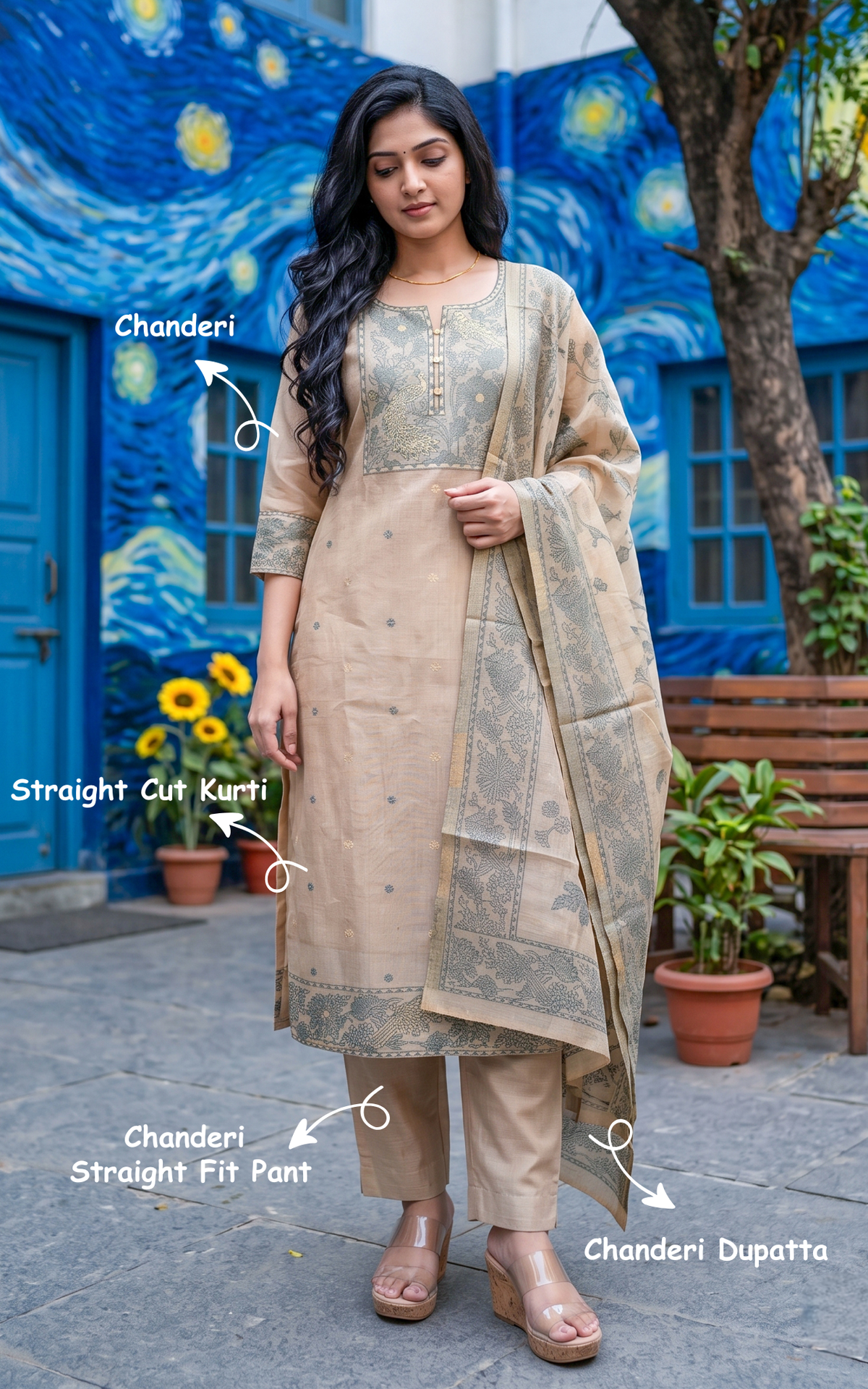 Bhavani (Kurti+Pant+Dupatta)
