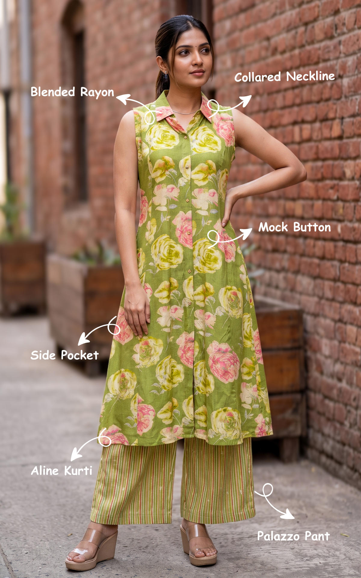 Gajra Green (Kurti+Pant)