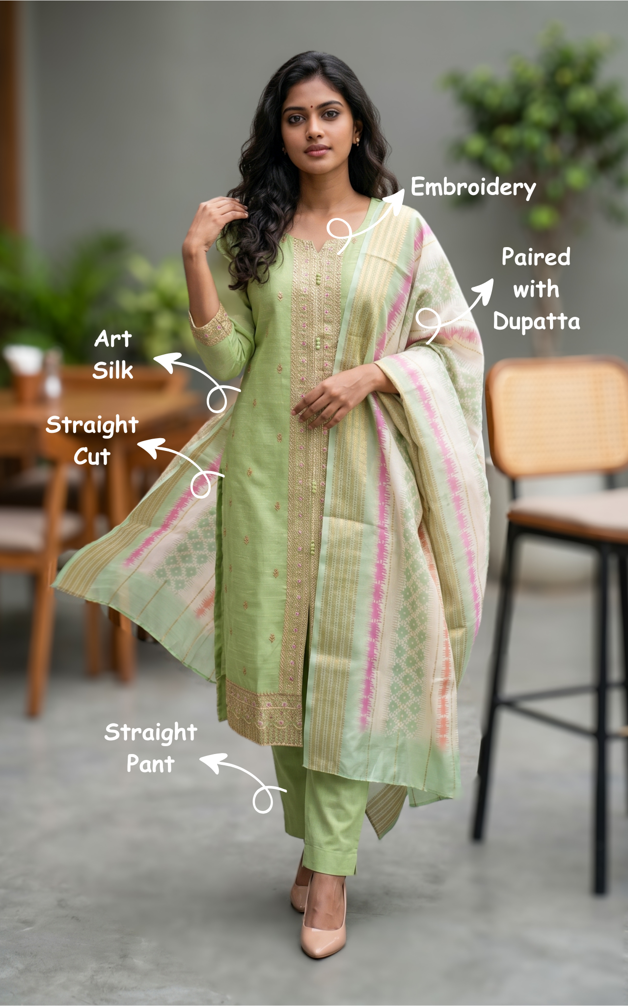 daily wear comfortable kurti set
traditional ethnic kurti for girls