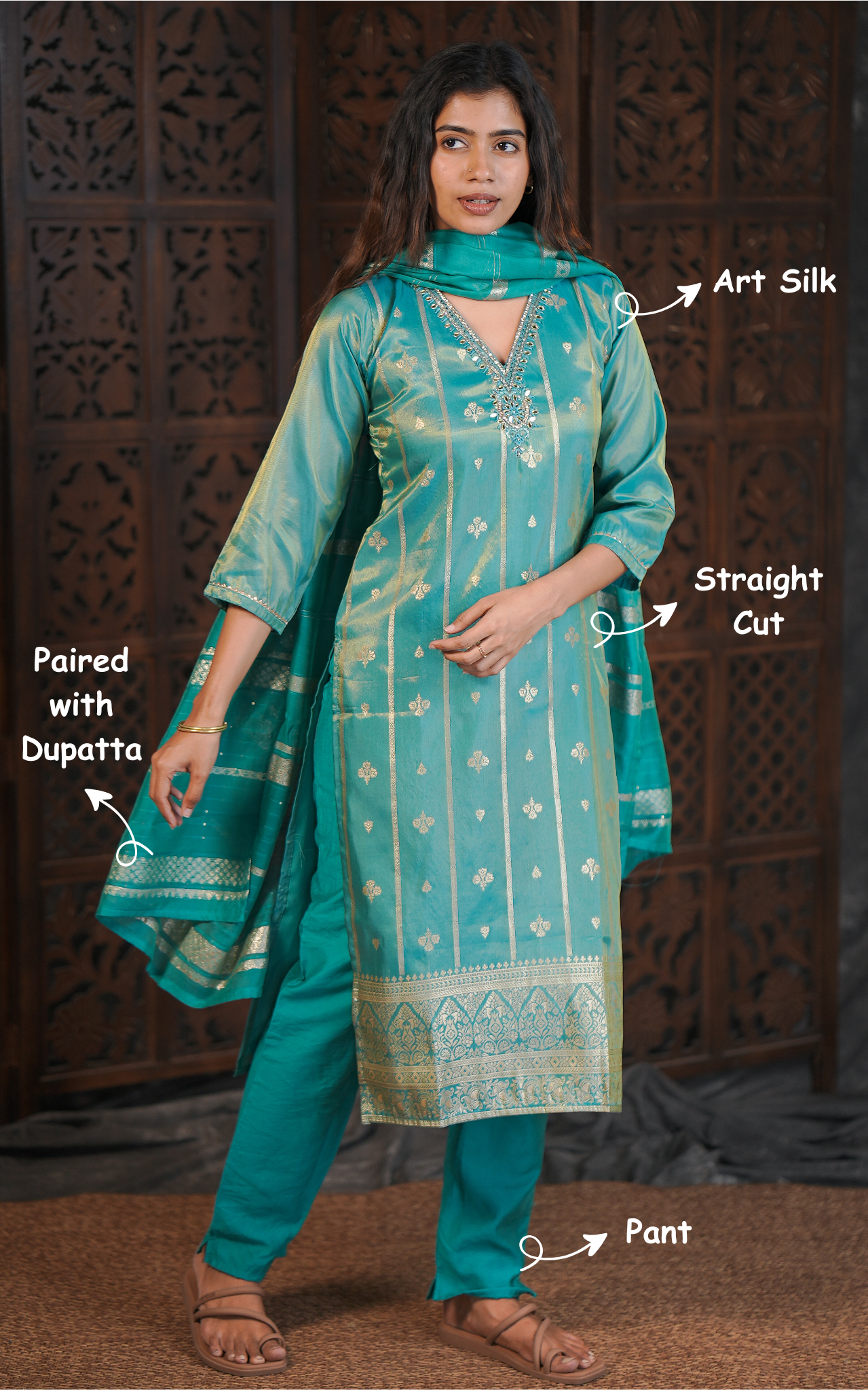 Vinutha (Kurti+Pant+Dupatta)