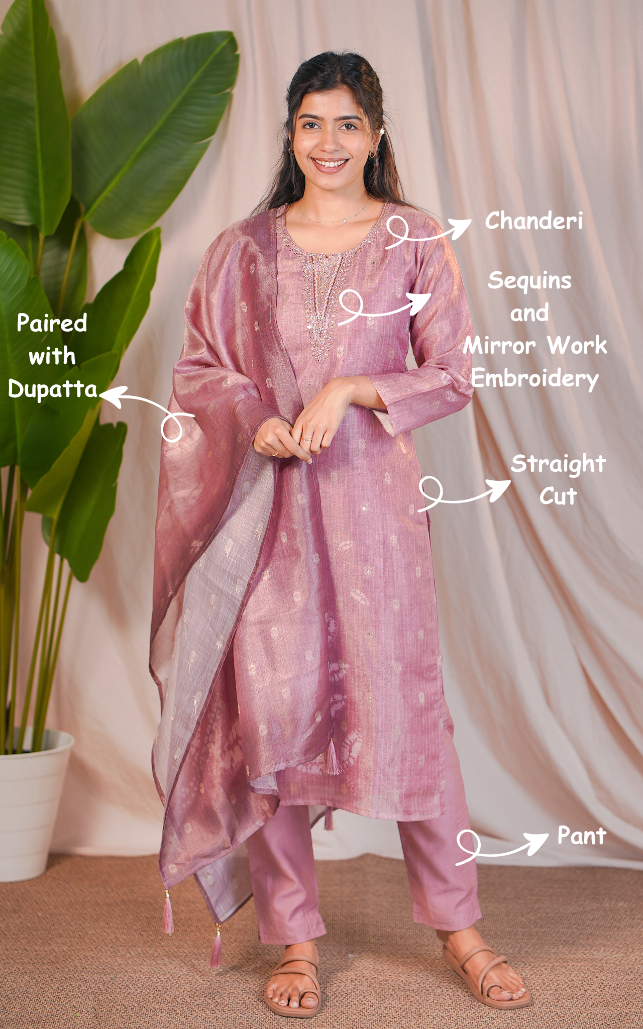 Aarusha (Kurti+Pant+Dupatta)