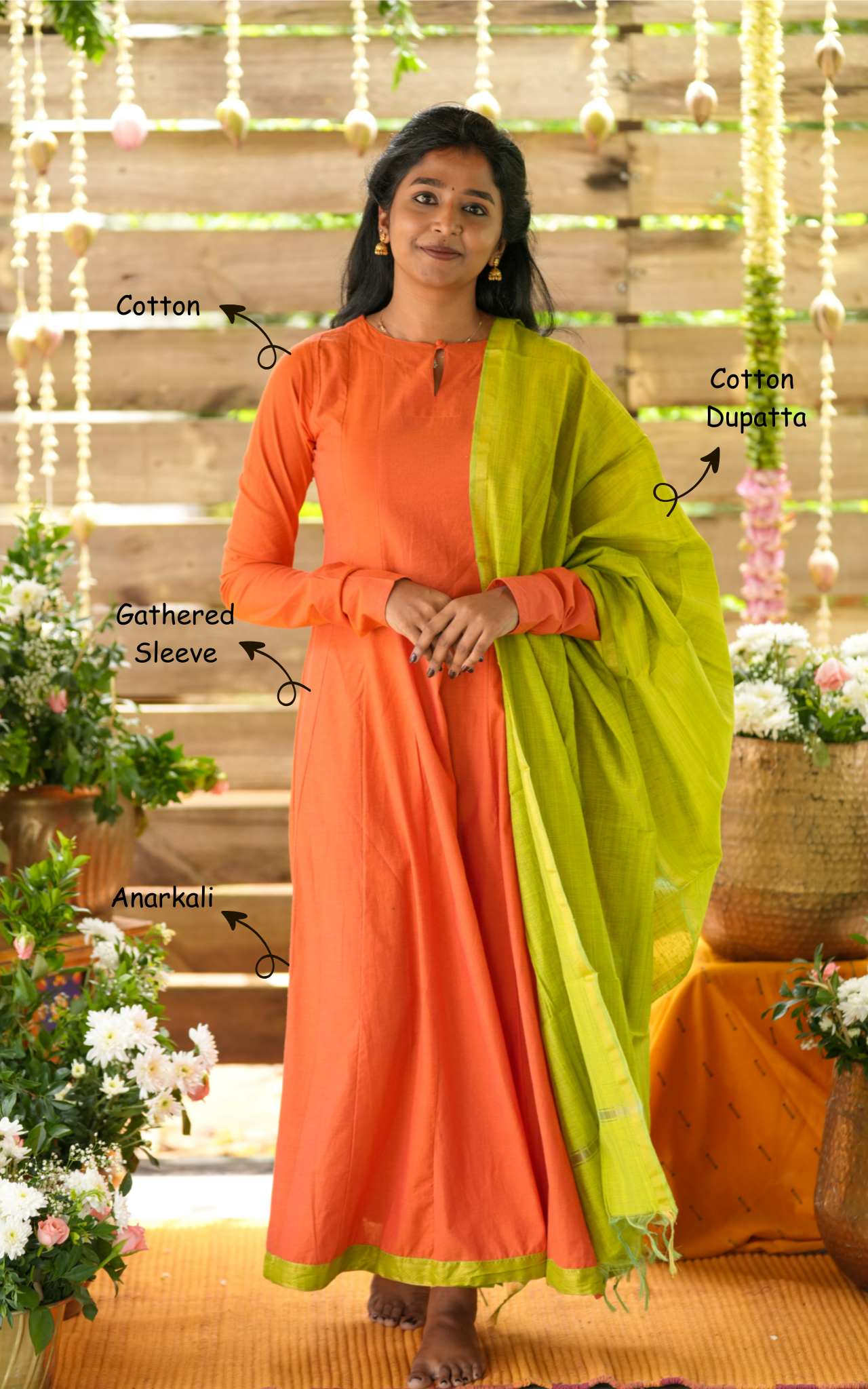 Designer Anarkali with dupatta