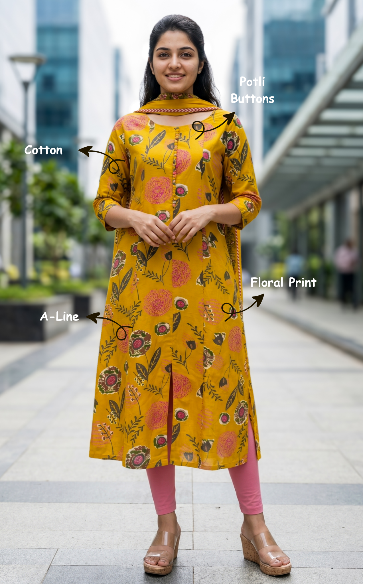 Saleema B (Kurti+Dupatta)