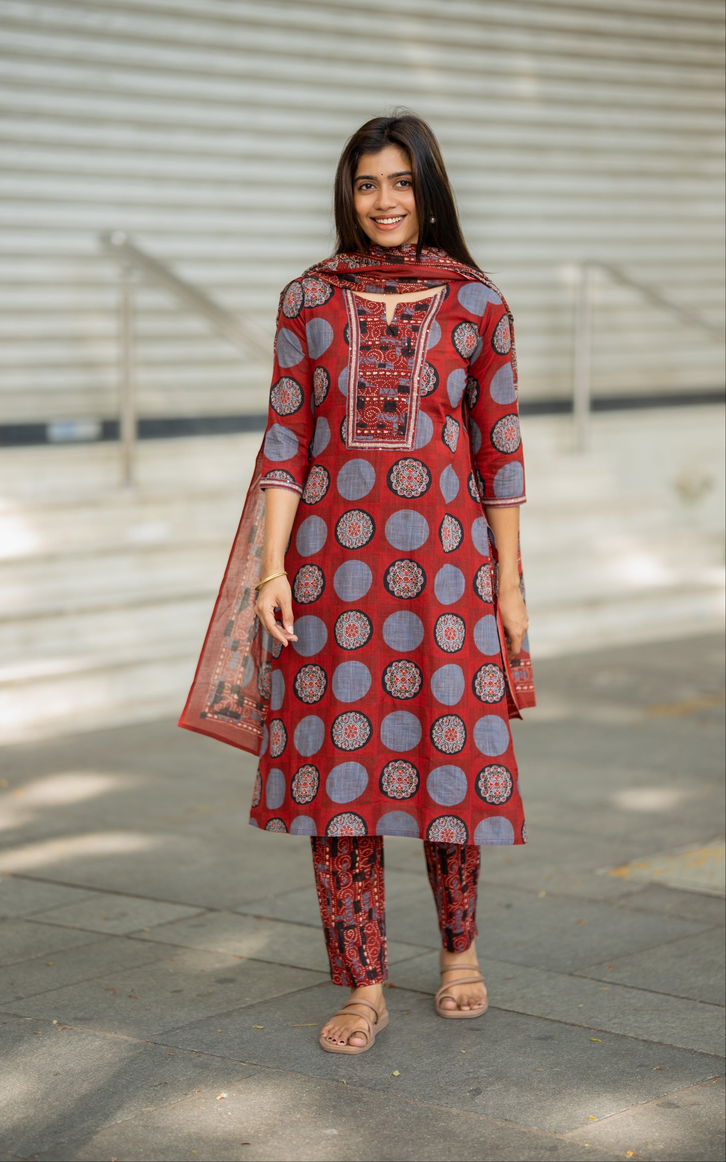 Desika A (Kurti+Pant+Dupatta)
