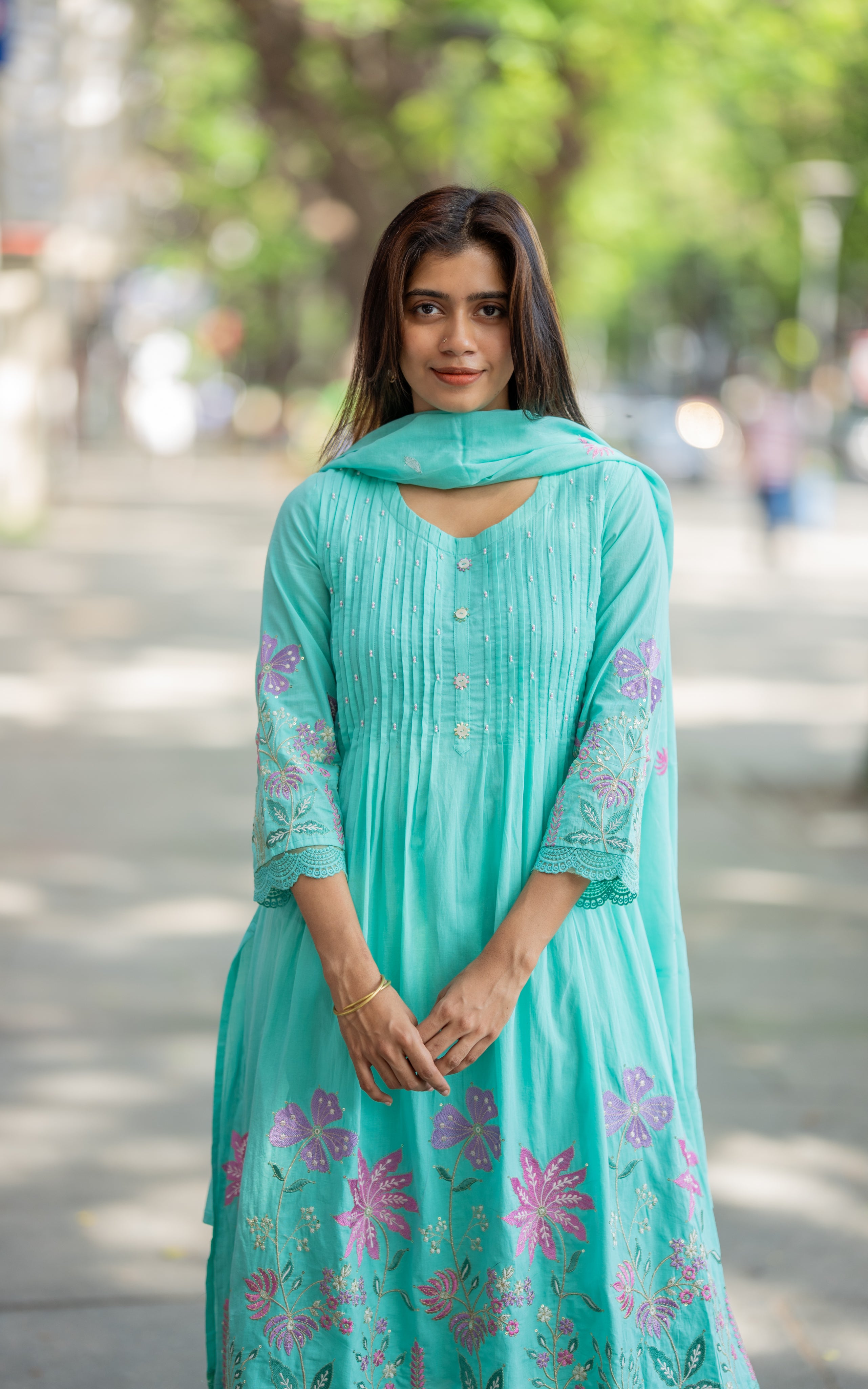 Water Lilly (Kurti+Pant+Dupatta)