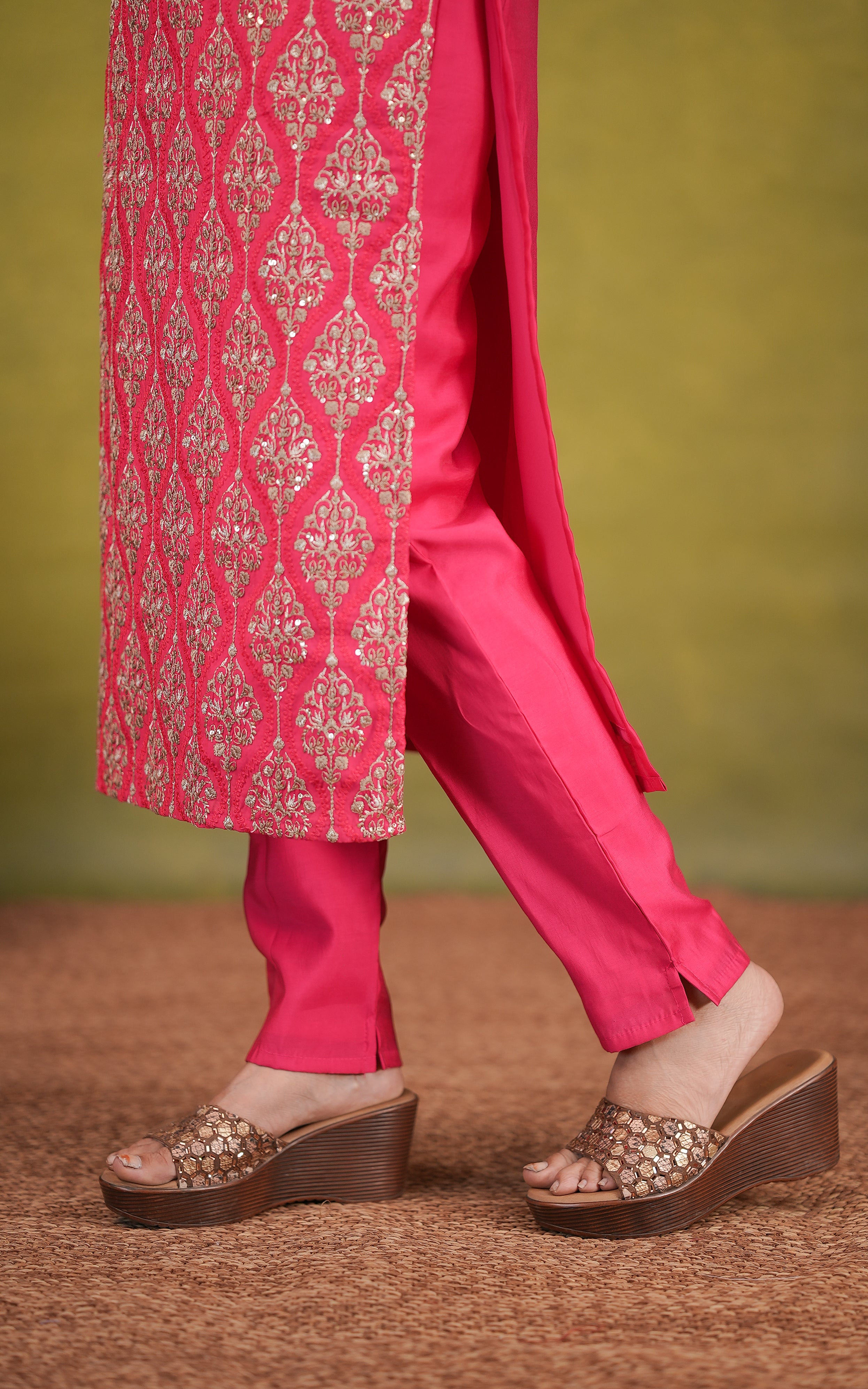 Occasion wear sequin embroidered kurti set for women