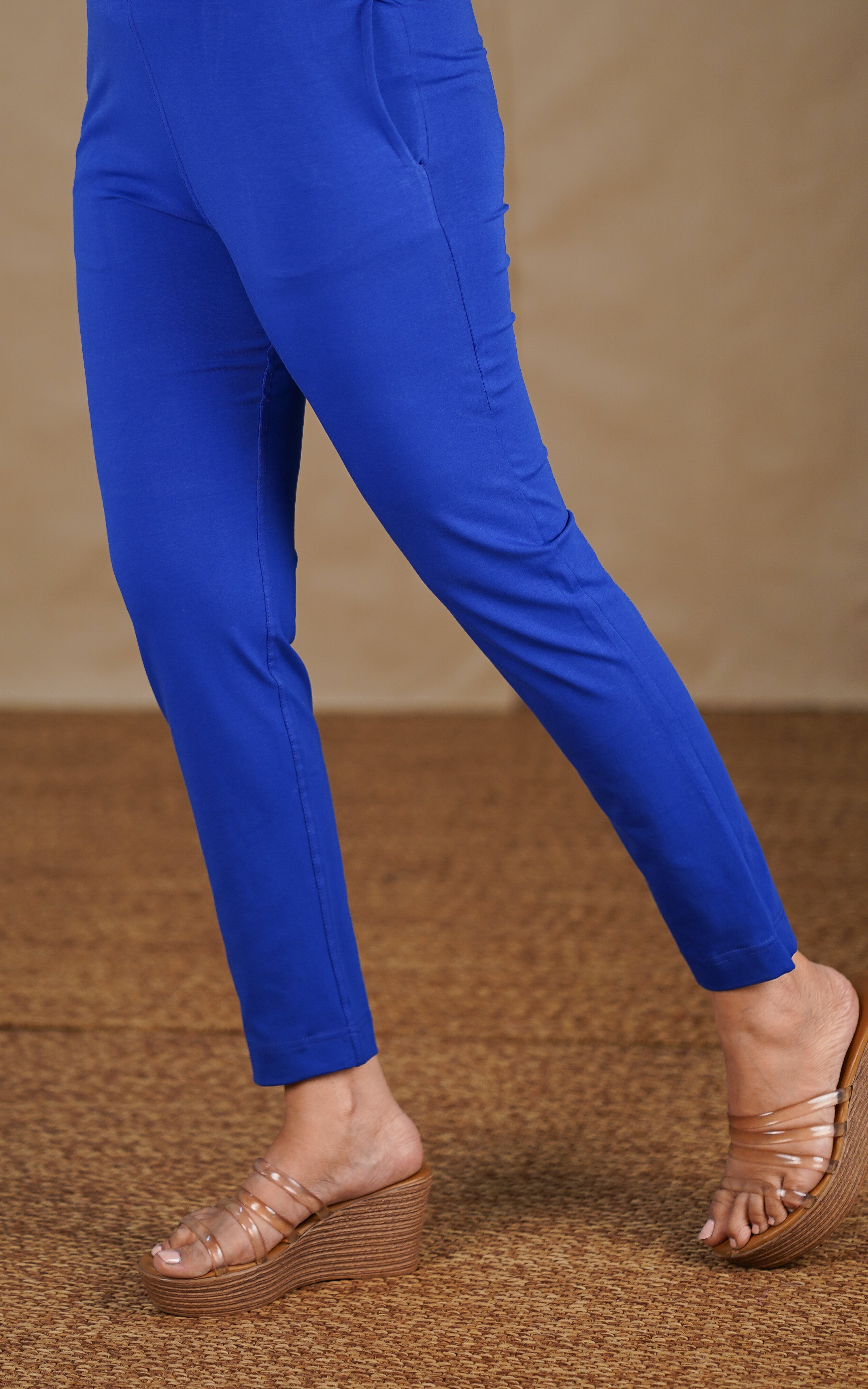 Straight Fit Stretchable Pant Royal Blue MIX N MATCH instore