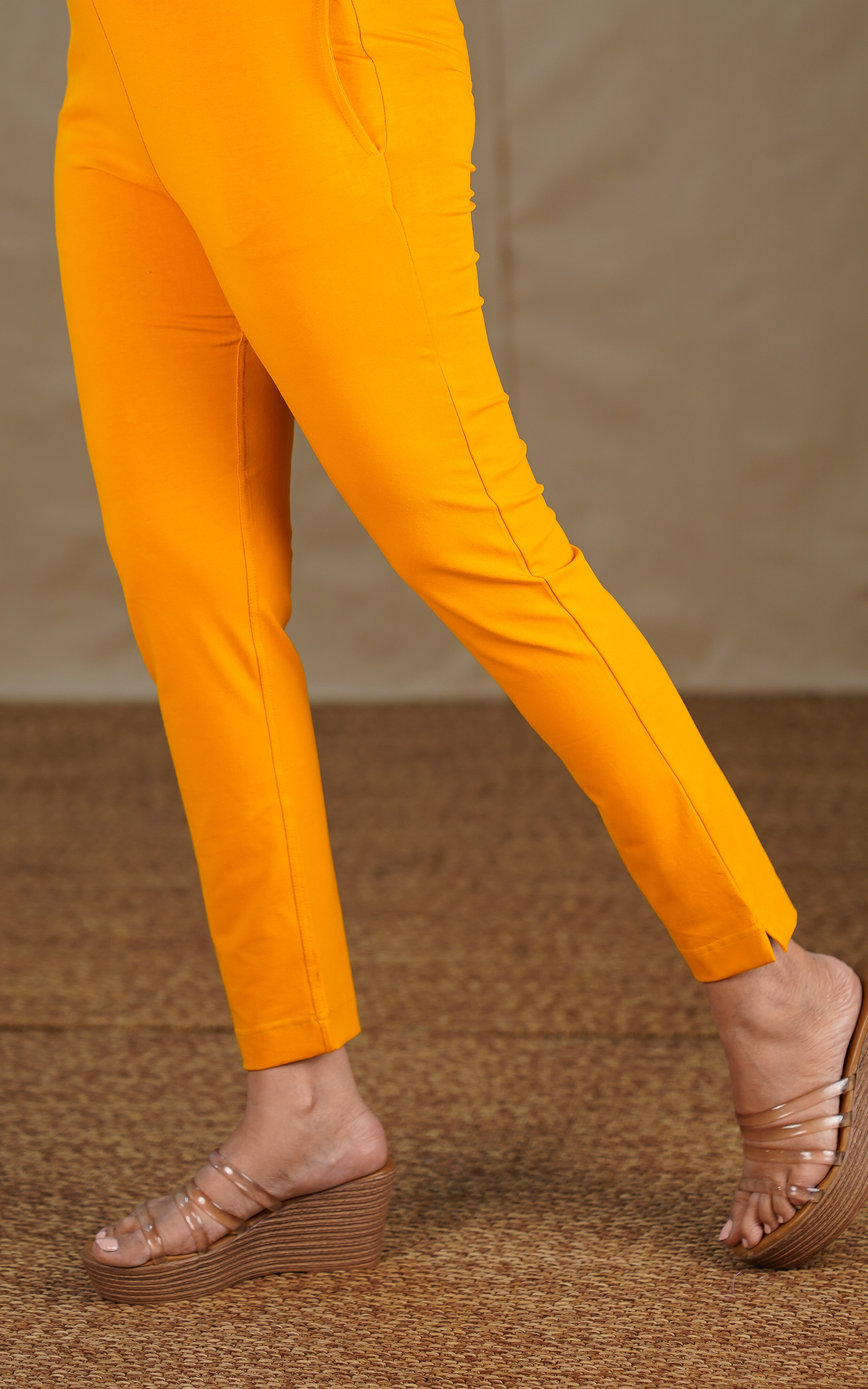 Straight Fit Stretchable Pant Mango MIX N MATCH instore