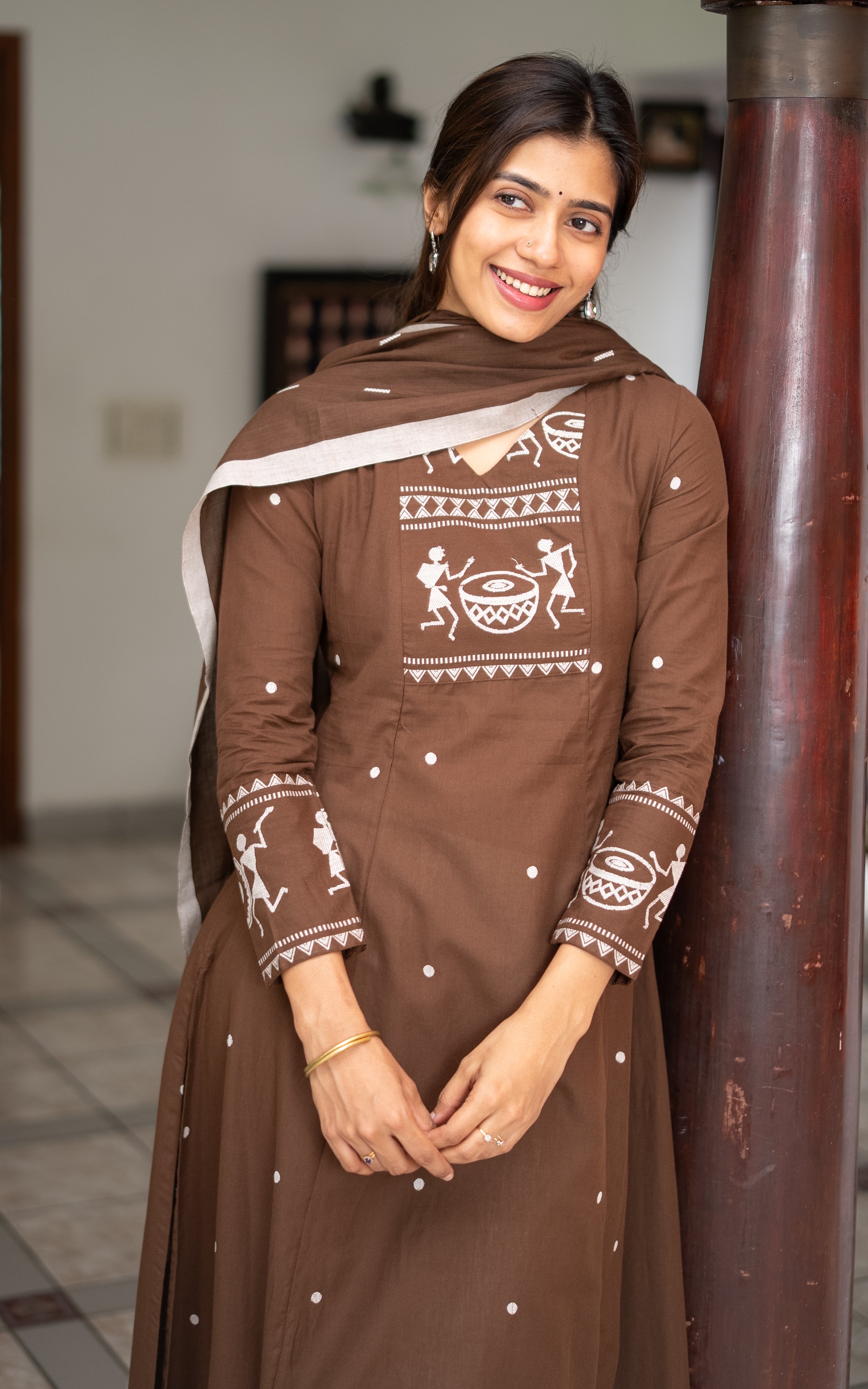 Marudham Brown (Kurti+Dupatta)