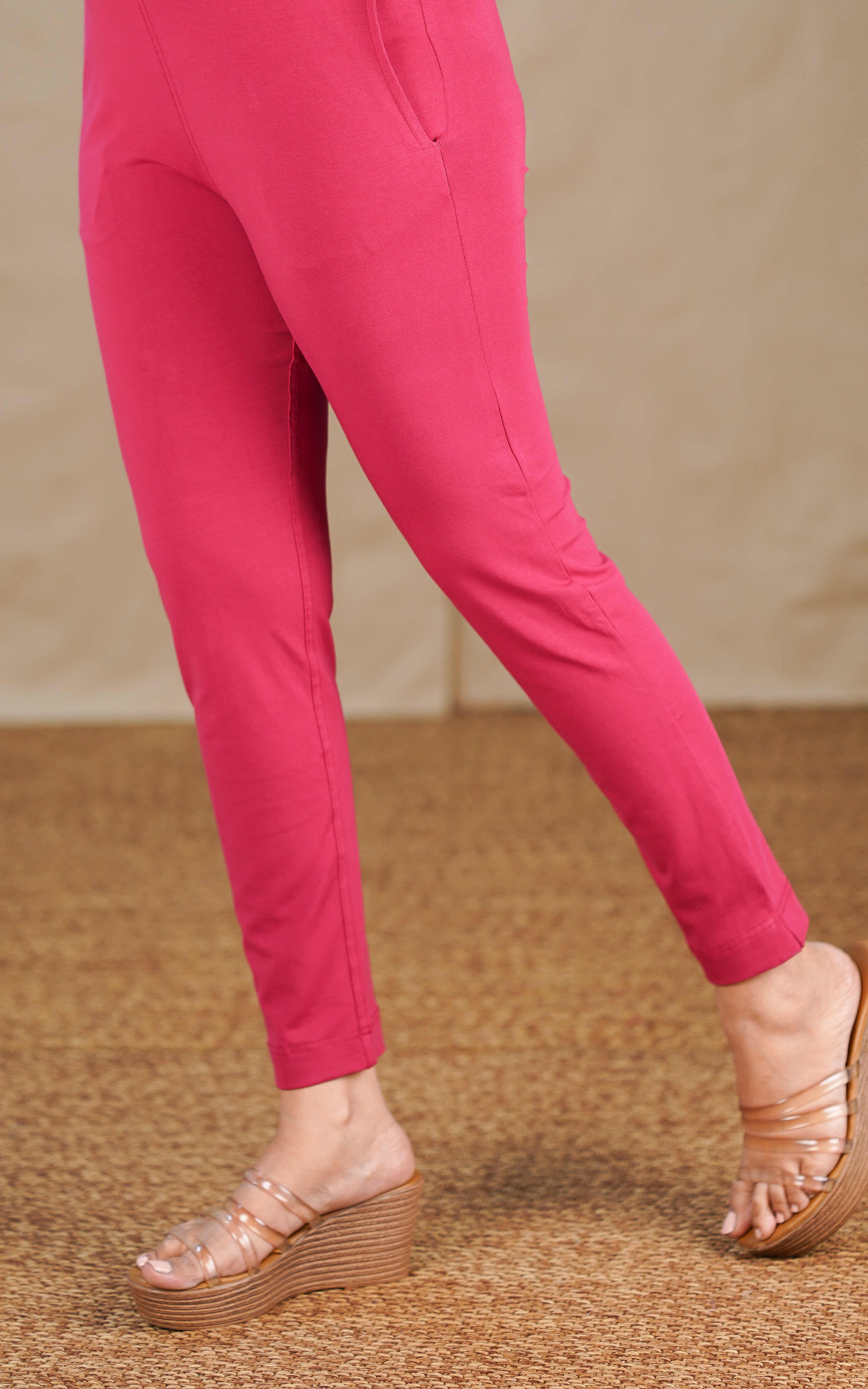 Straight Fit Stretchable Pant Tomato