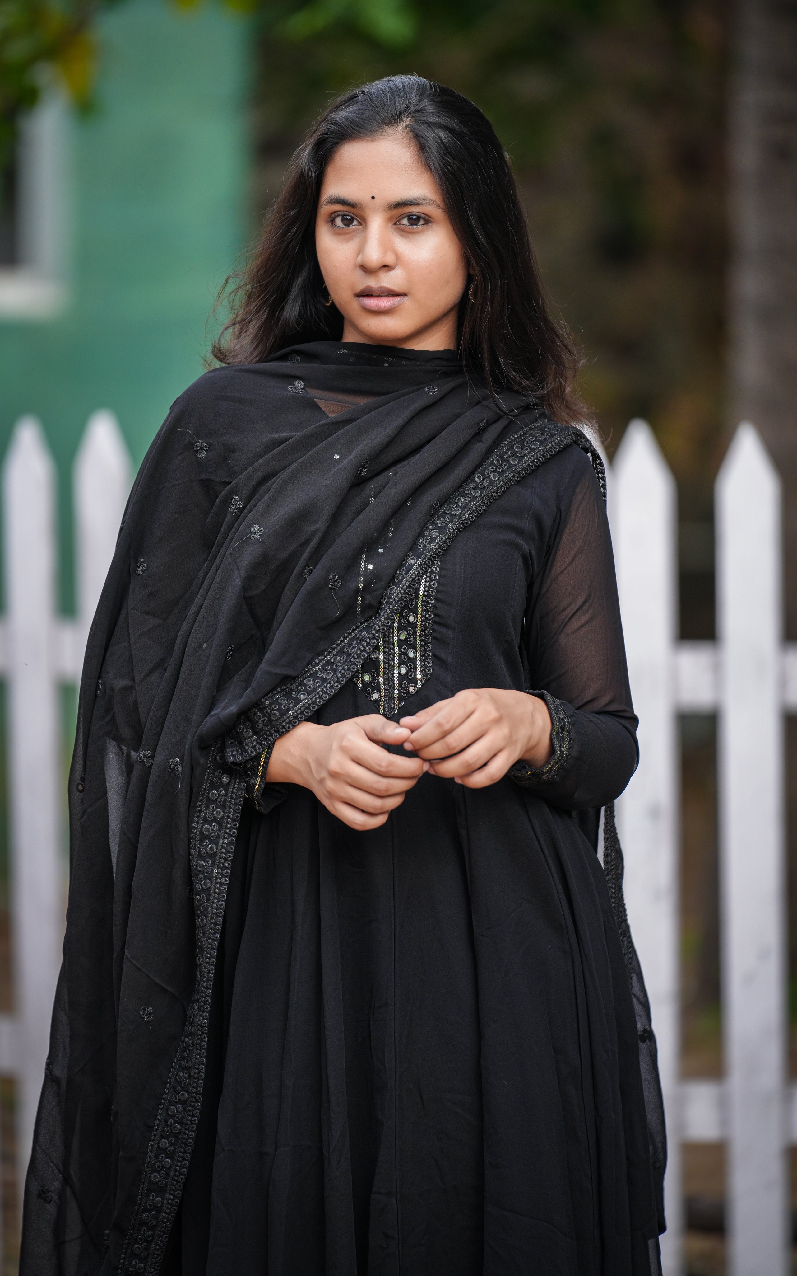 Matheesha Black (Kurti+Dupatta)