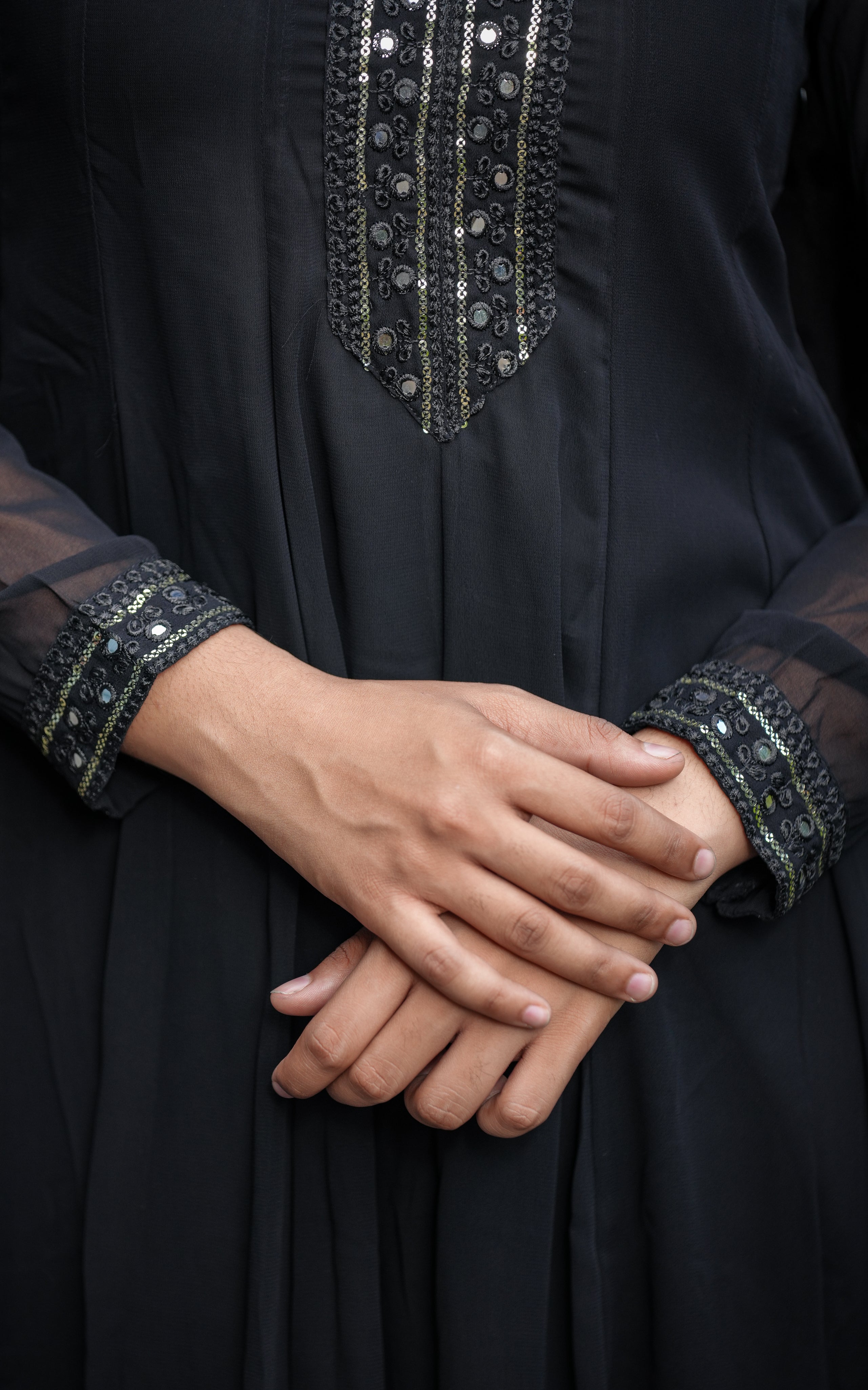 Matheesha Black (Kurti+Dupatta)