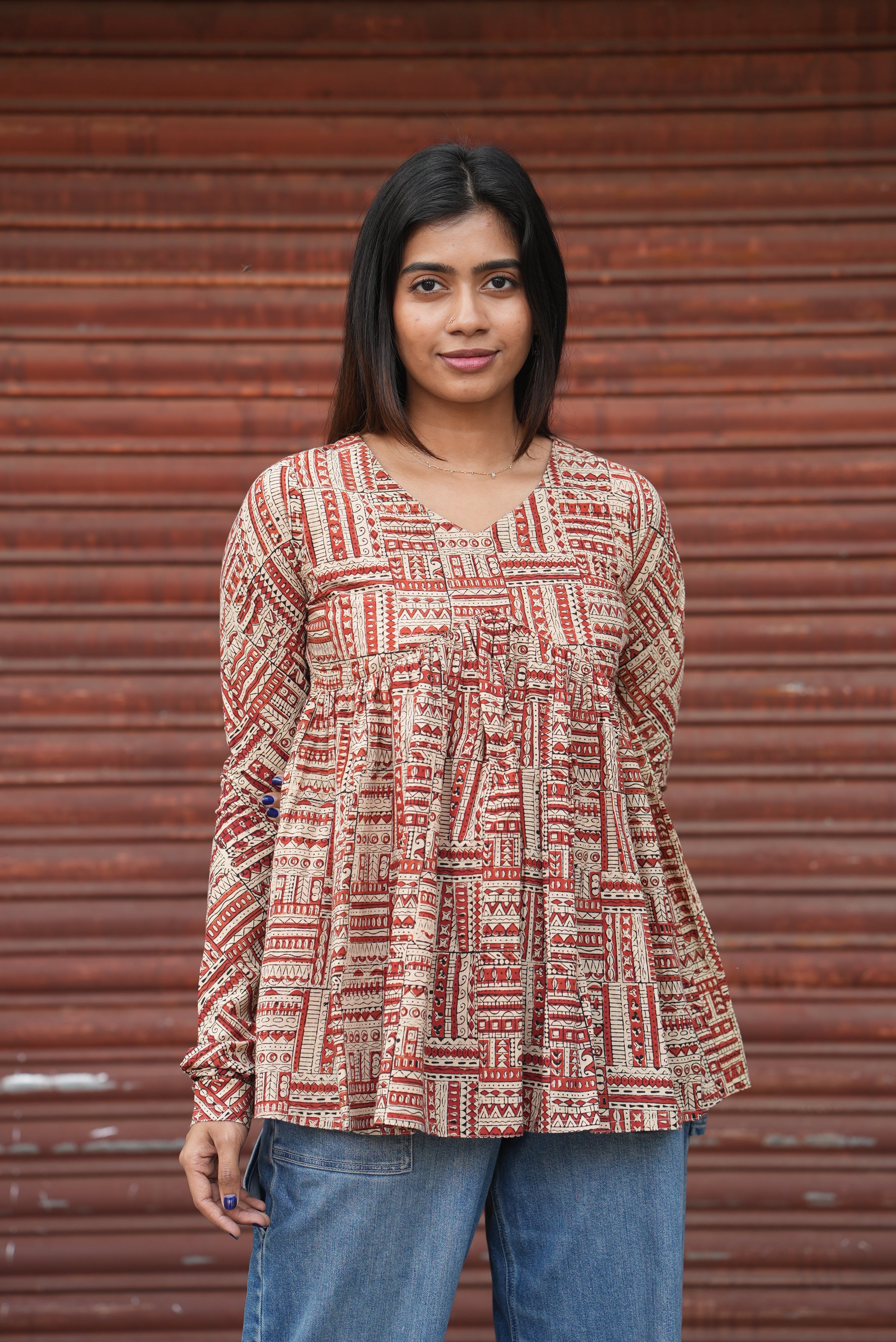 Stylish printed women’s top