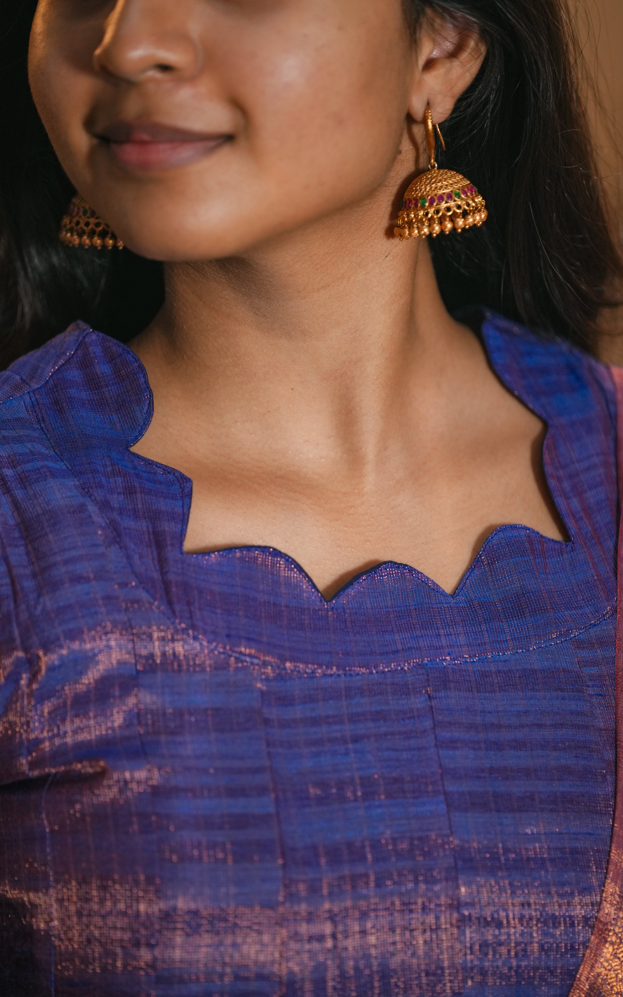 Kural Mozhi Violet (Kurti+Dupatta)