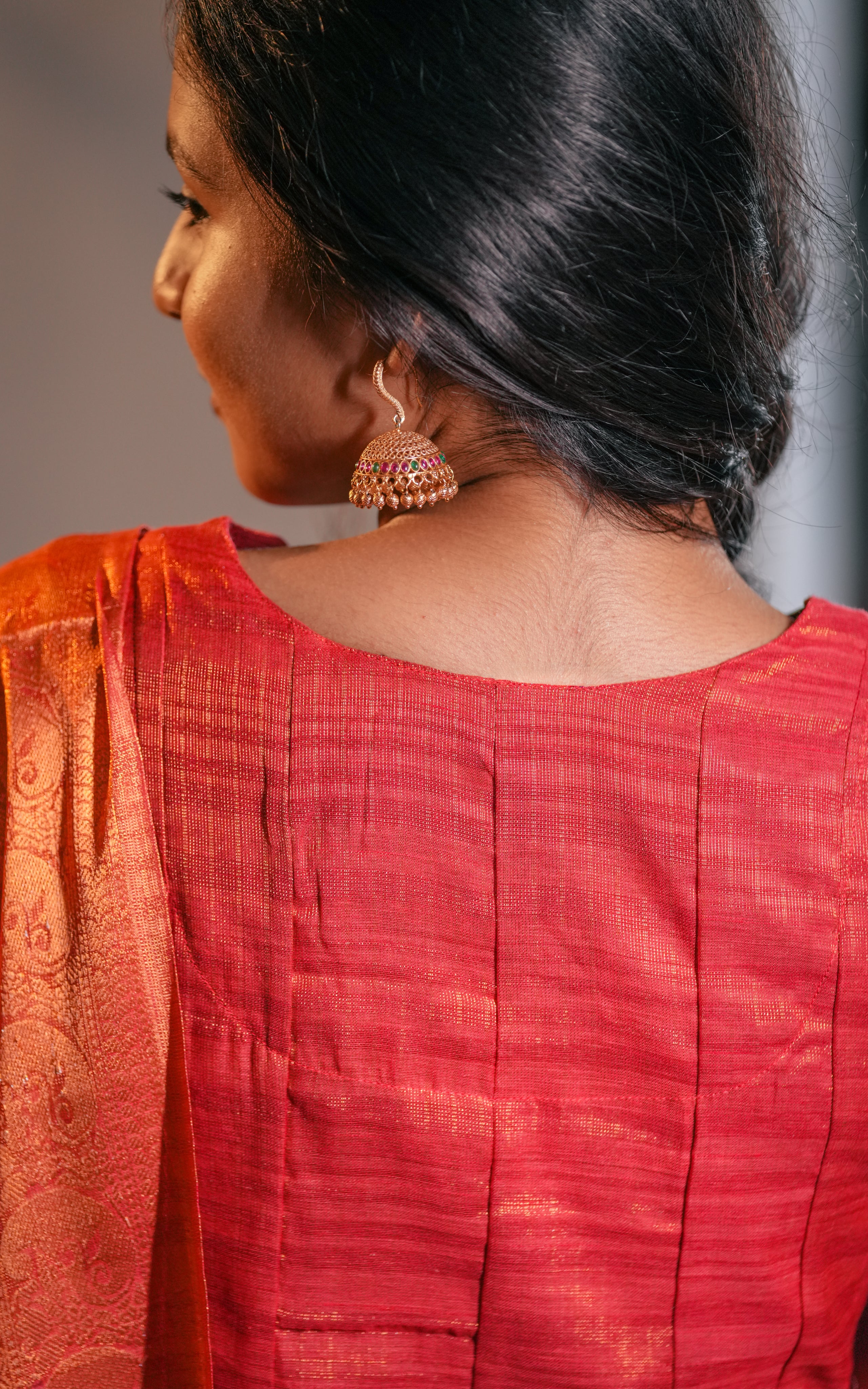 Kural Mozhi Rust (Kurti+Dupatta)