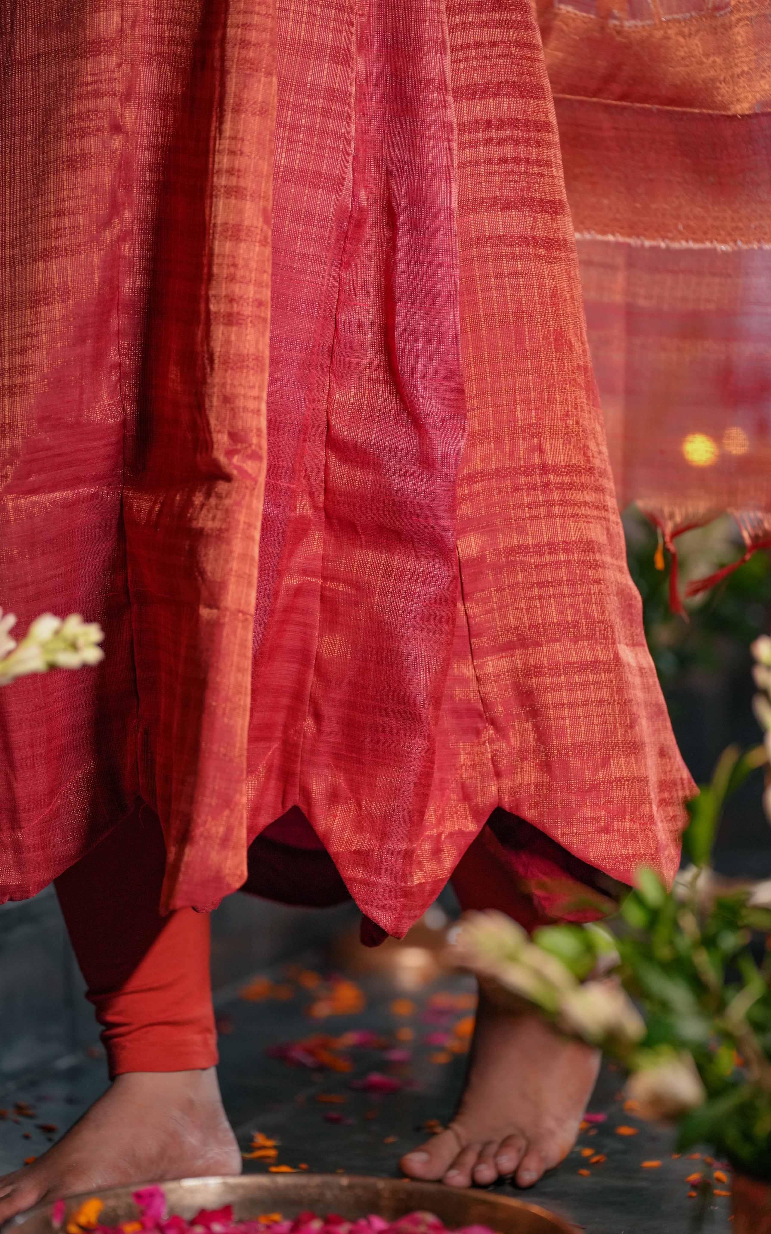 Kural Mozhi Rust (Kurti+Dupatta)