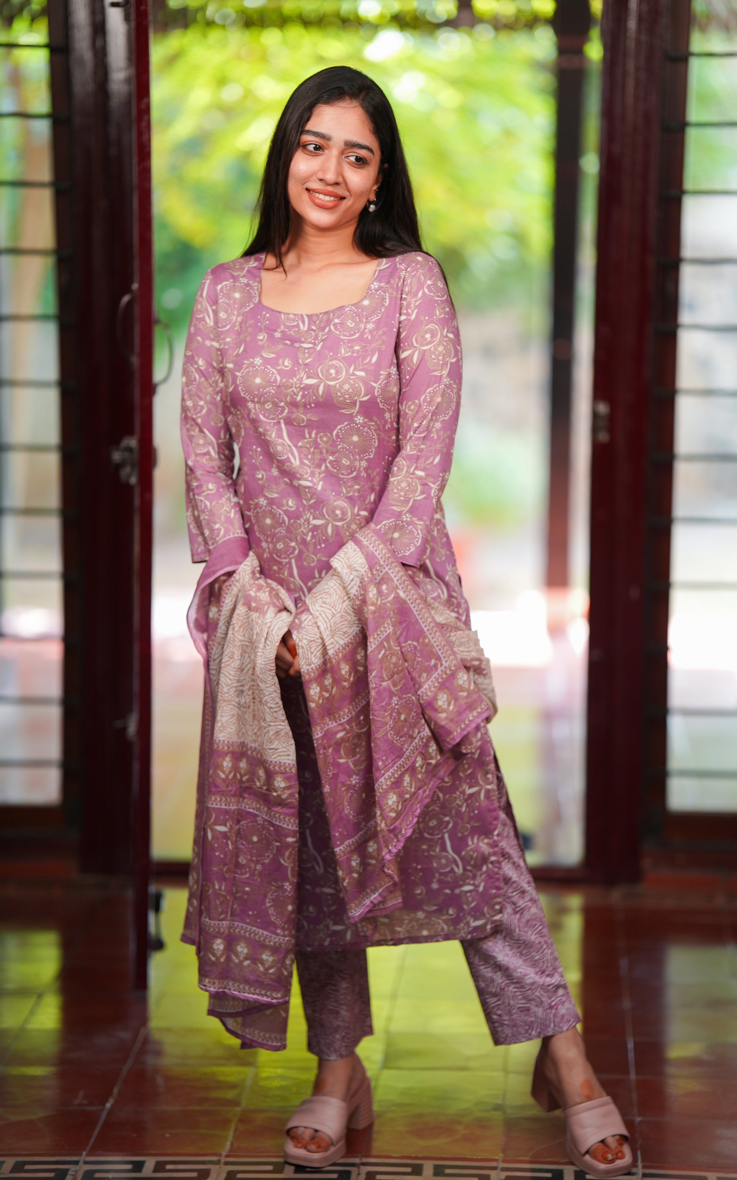 Hemani Light Plum (Kurti+Pant+Dupatta) KURTIS SET instore