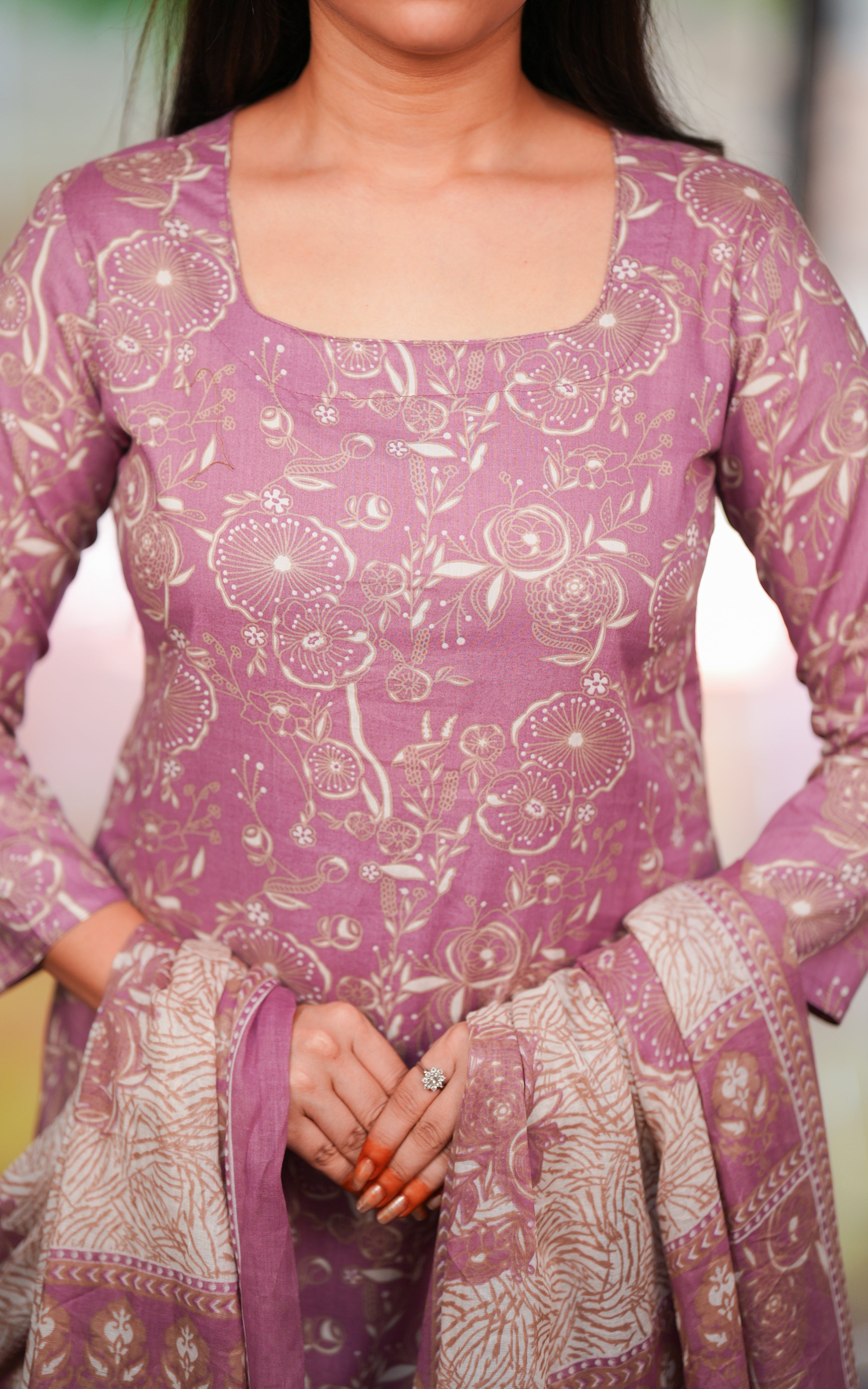 Hemani Light Plum (Kurti+Pant+Dupatta) KURTIS SET instore