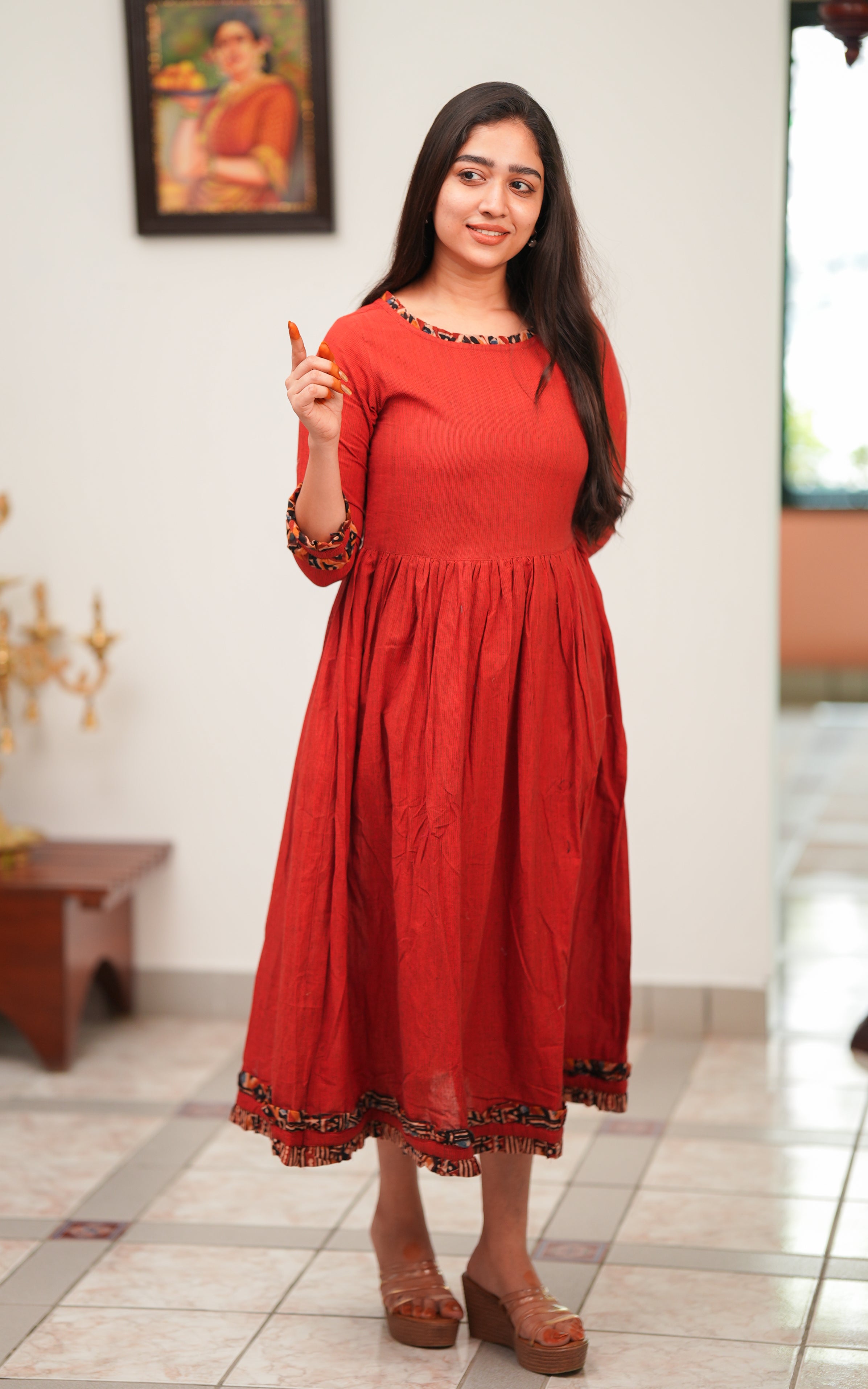 Keerthiga Maroon KURTIS instore
