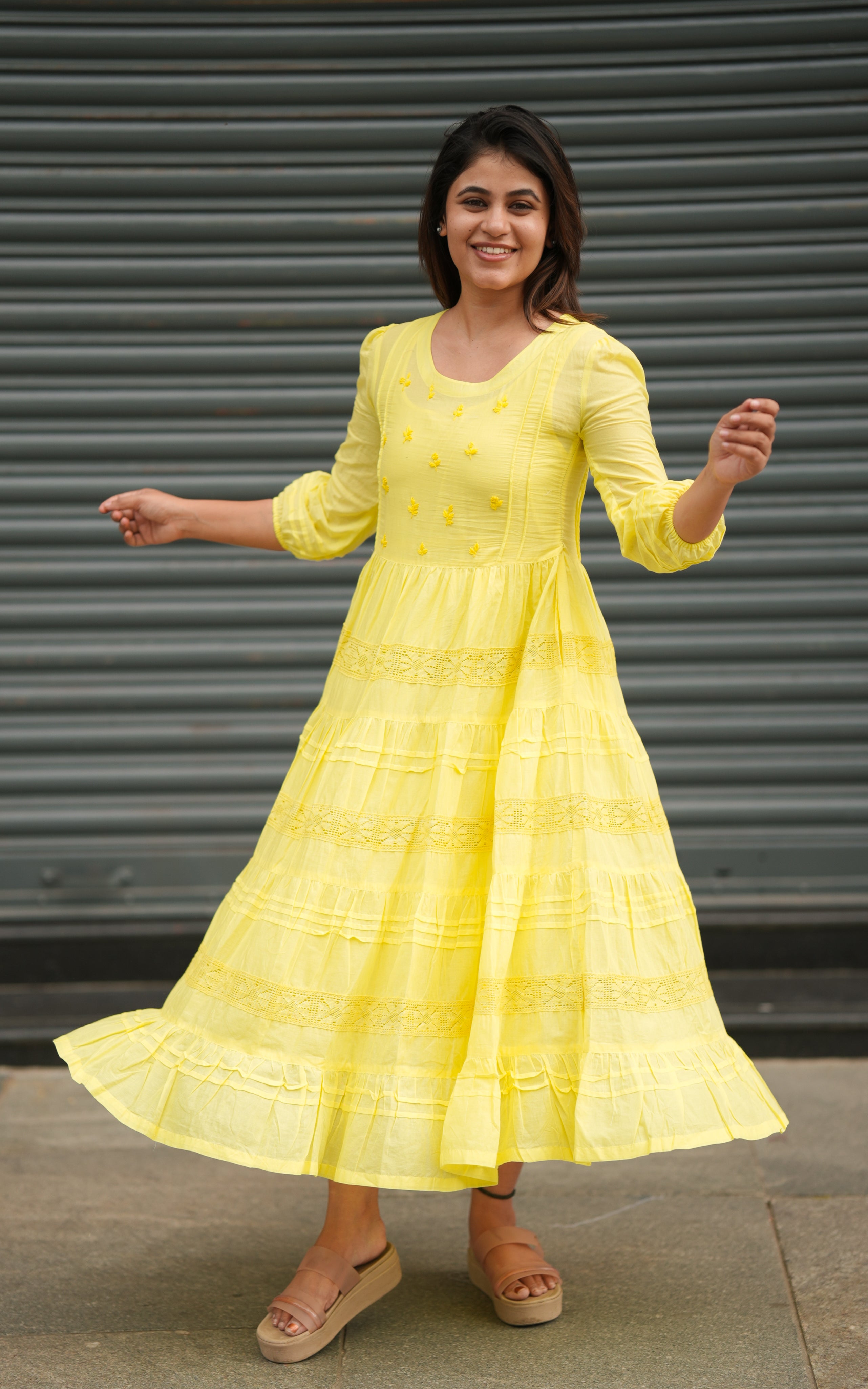 Sanjani Yellow KURTIS instore