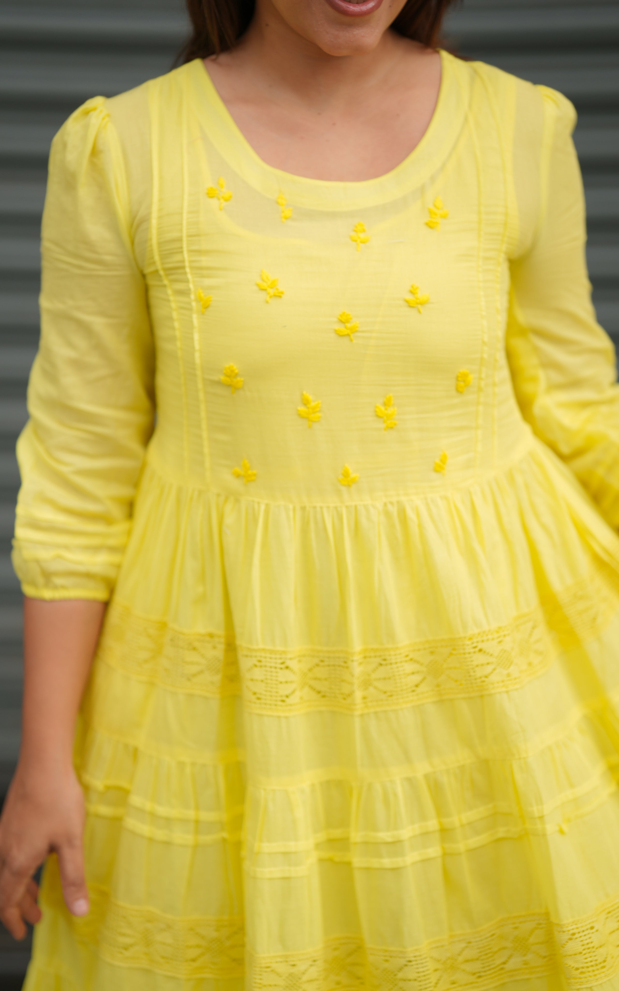 Sanjani Yellow KURTIS instore