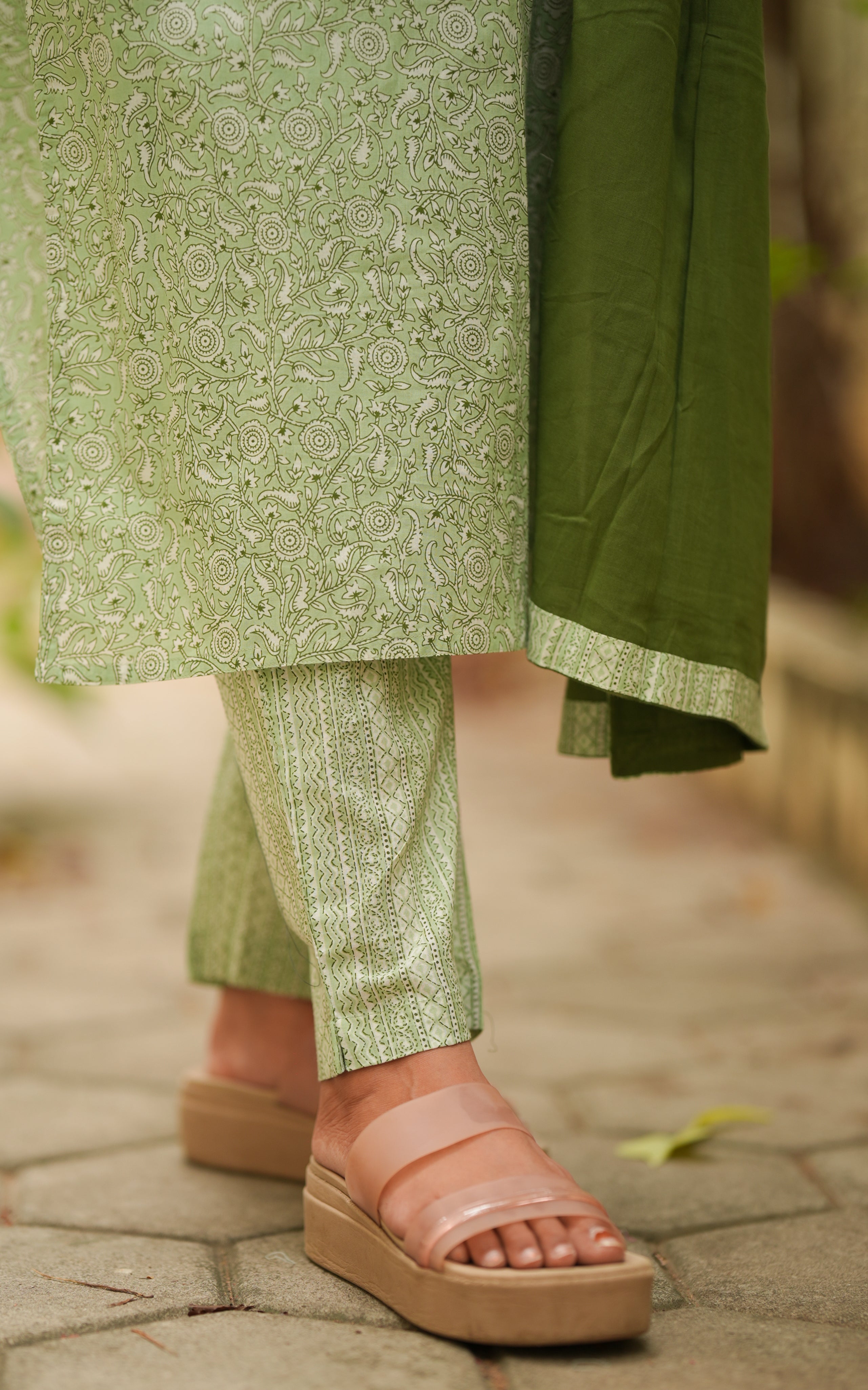 Bhuvi Green (Kurti+Pant+Dupatta) KURTIS instore