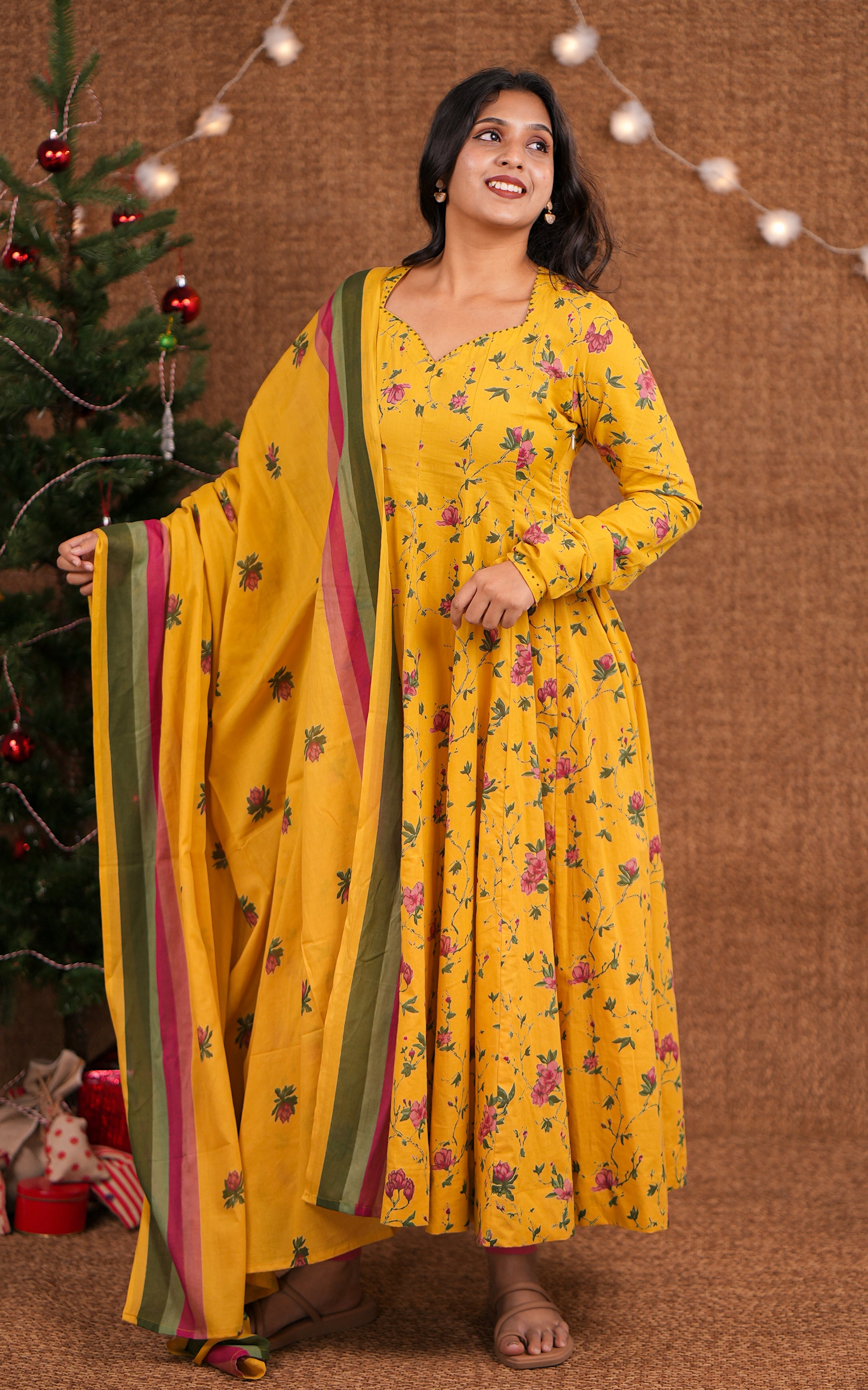 Anarkali kurti with Dupatta