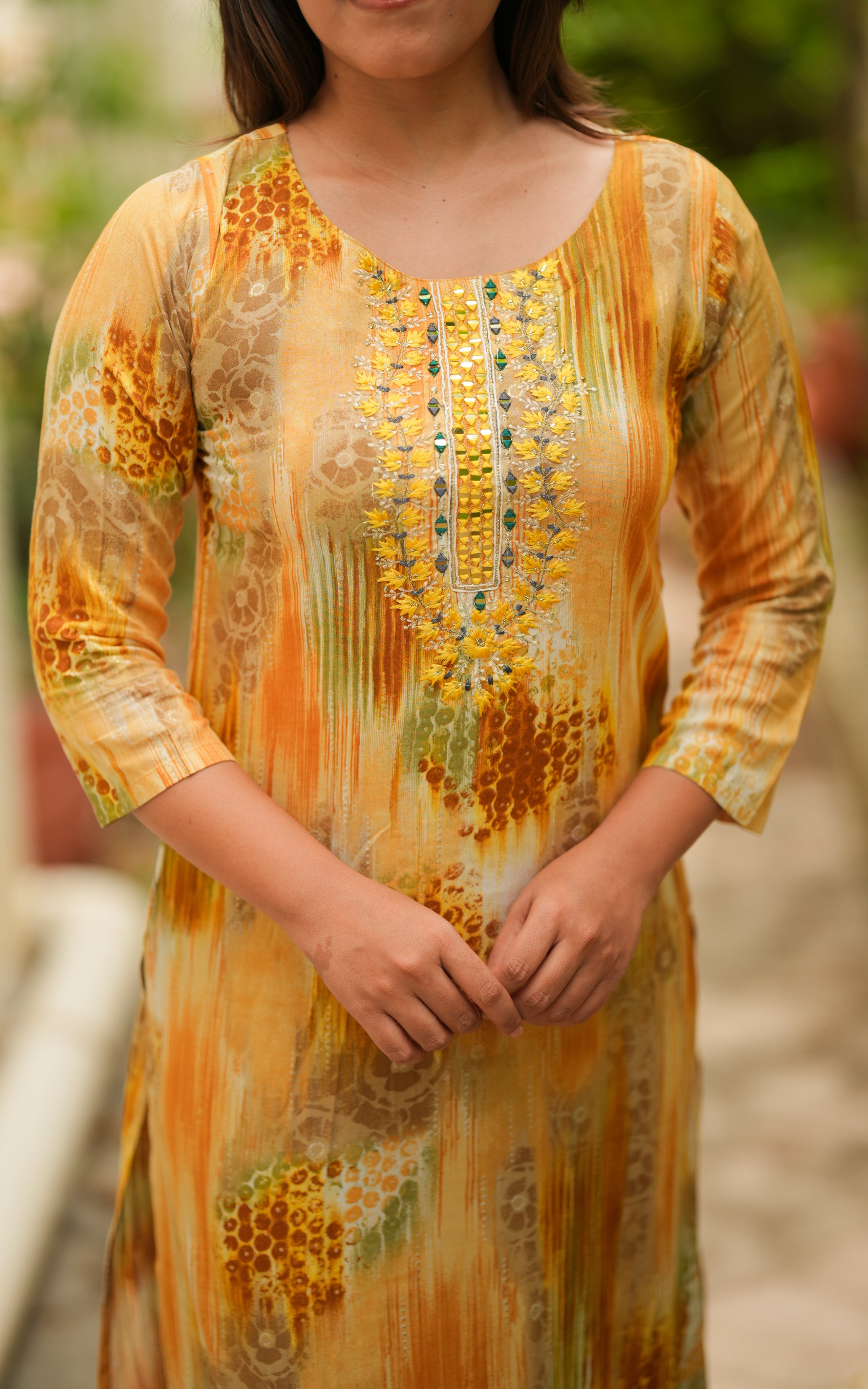 Gowsalya Yellow KURTIS instore