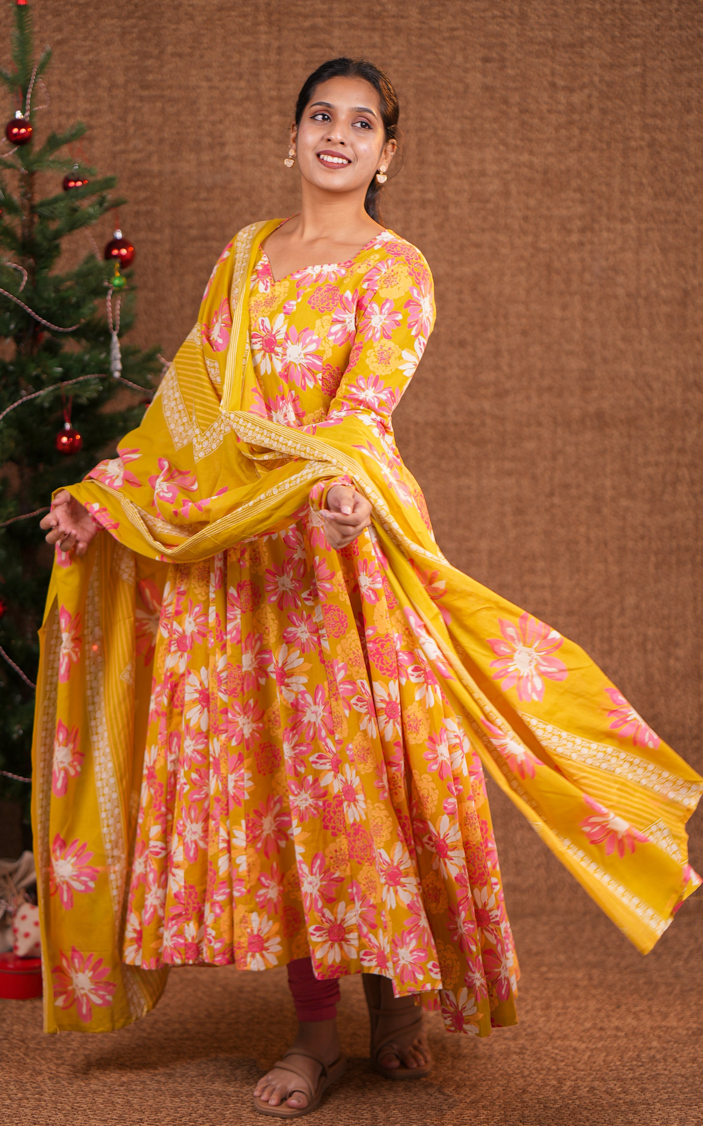 Floral anarkali