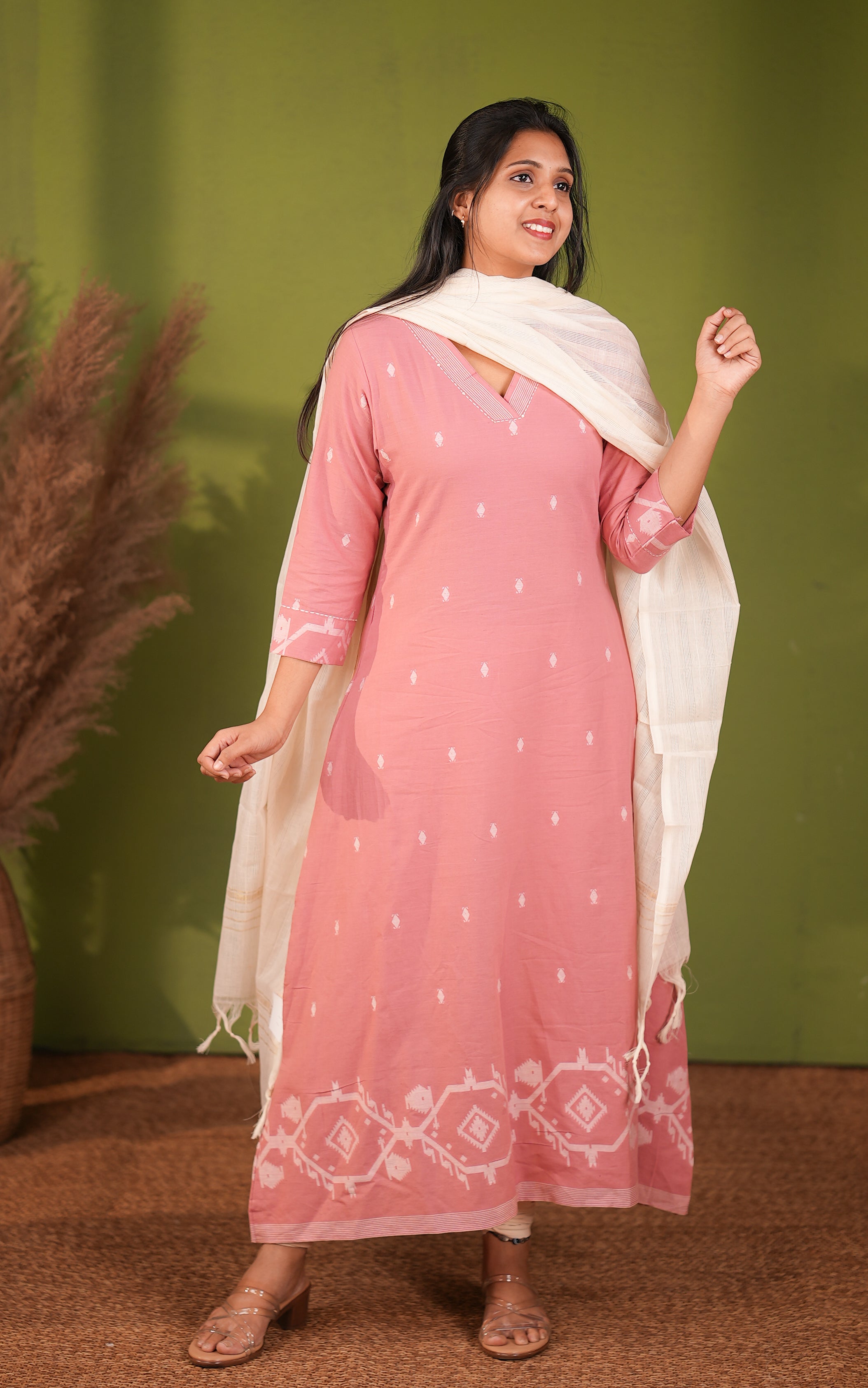 Arunima Onion Pink (Kurti+Dupatta)