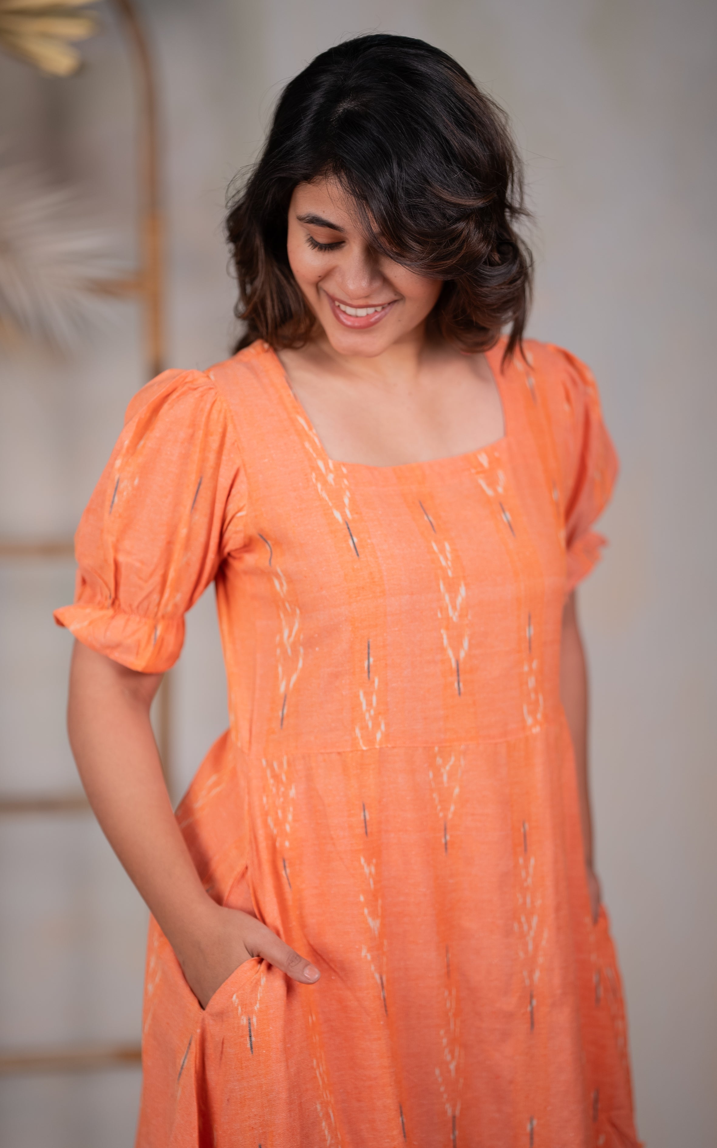 Alfiya Peach B KURTIS Instore