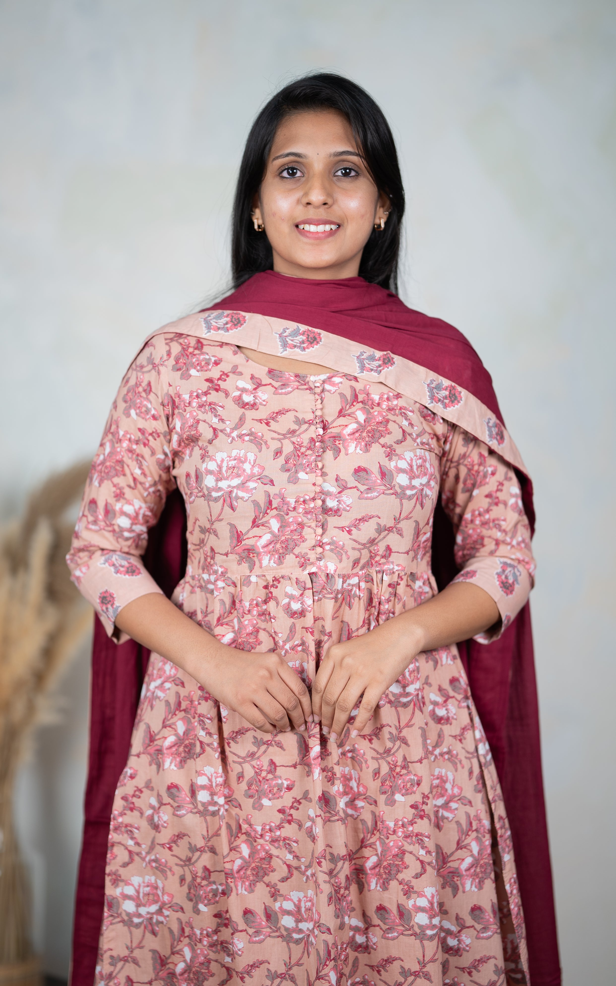 Mumtaj Pinkish Brown (Kurti+Pant+Dupatta) KURTIS instore