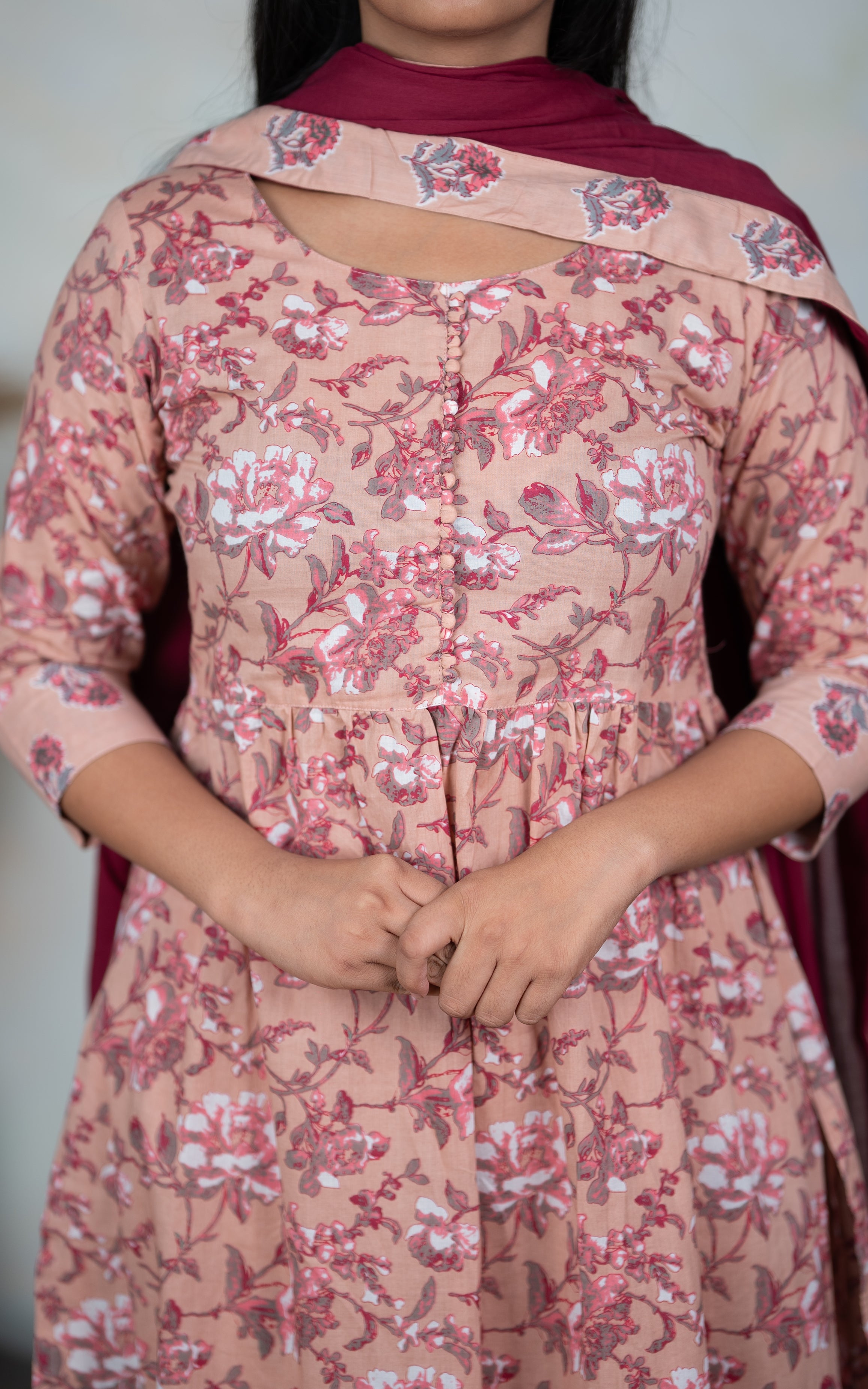 Mumtaj Pinkish Brown (Kurti+Pant+Dupatta) KURTIS instore