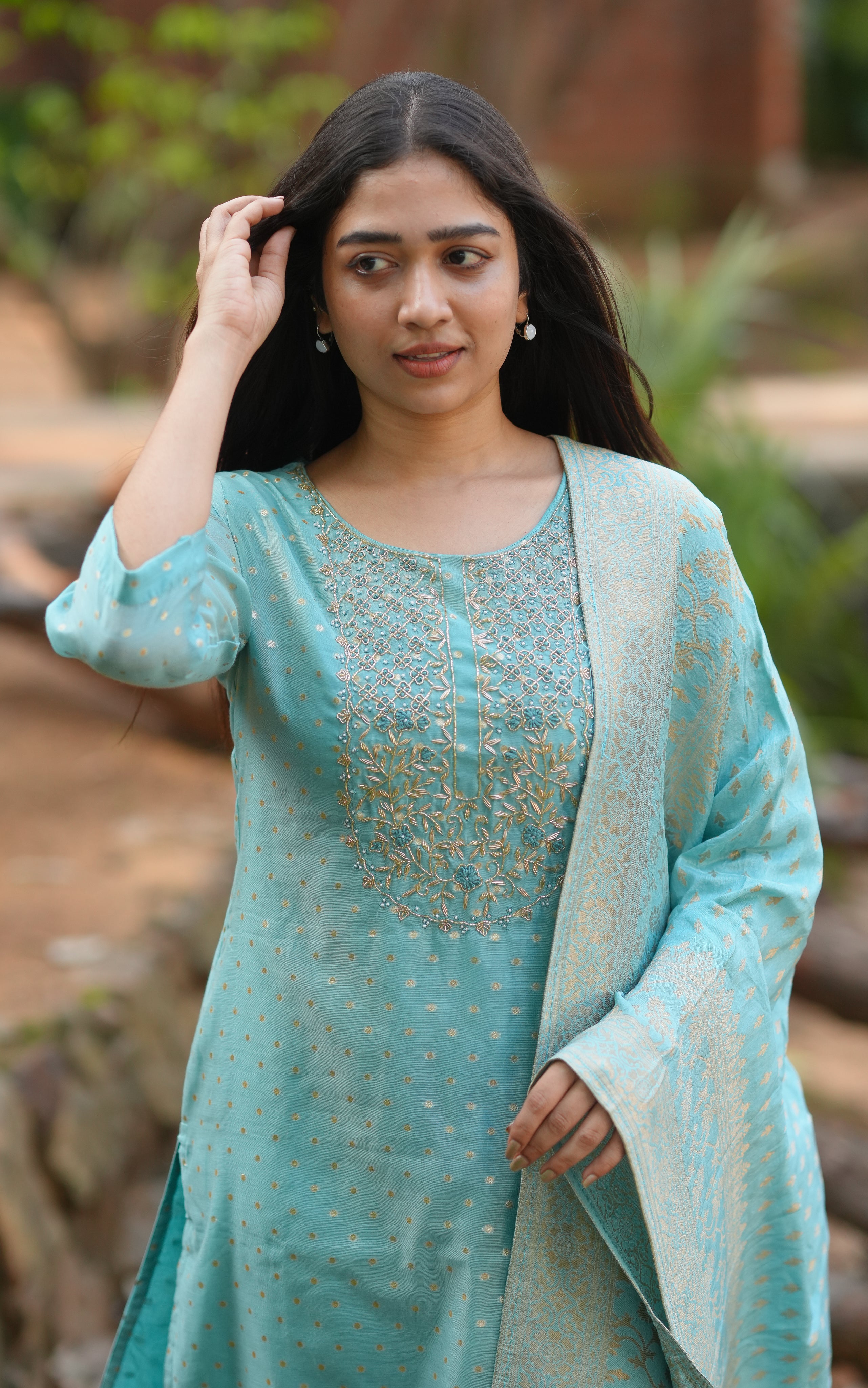 Amisdha Aqua (Kurti+Pant+Dupatta)