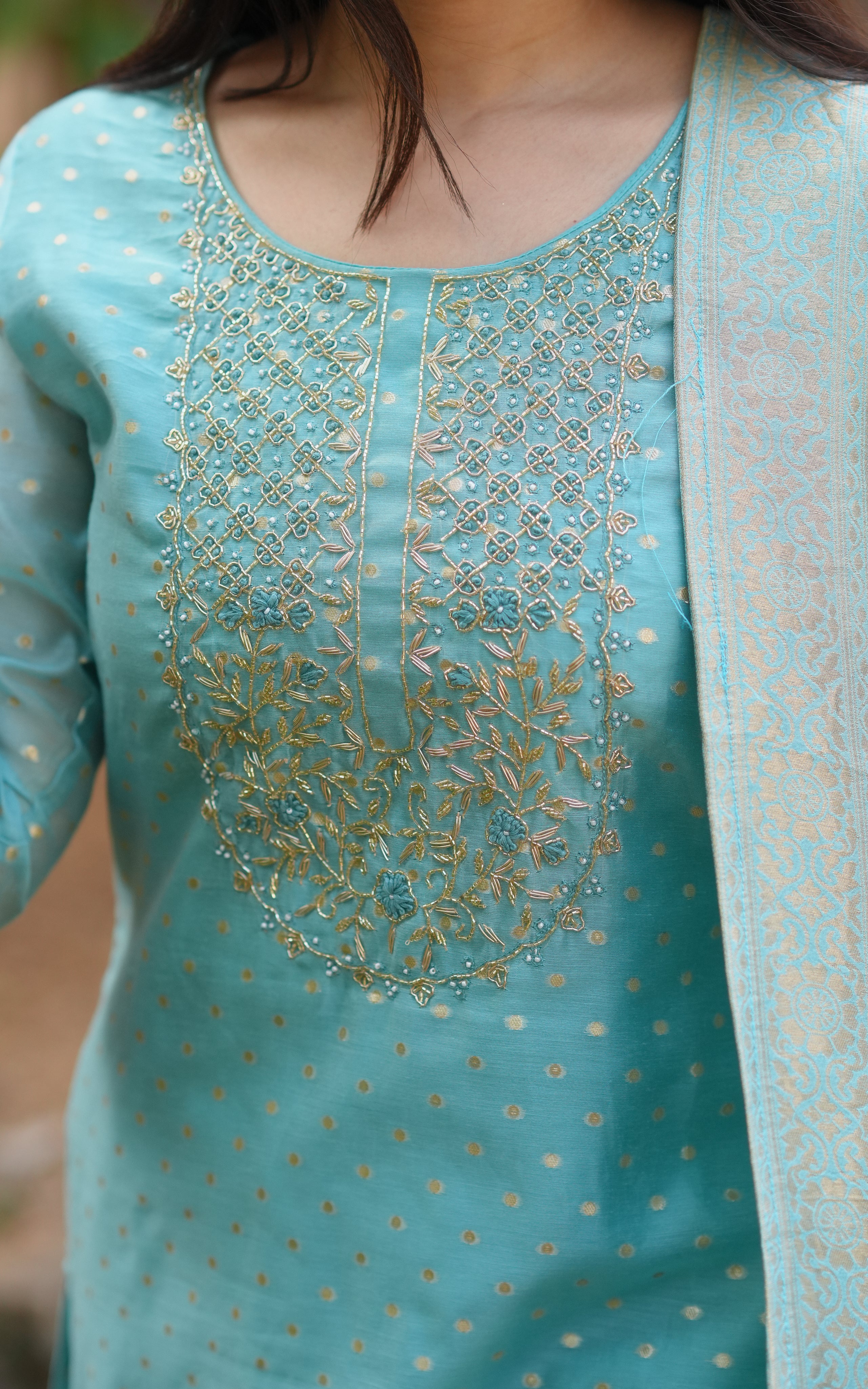 Amisdha Aqua (Kurti+Pant+Dupatta)