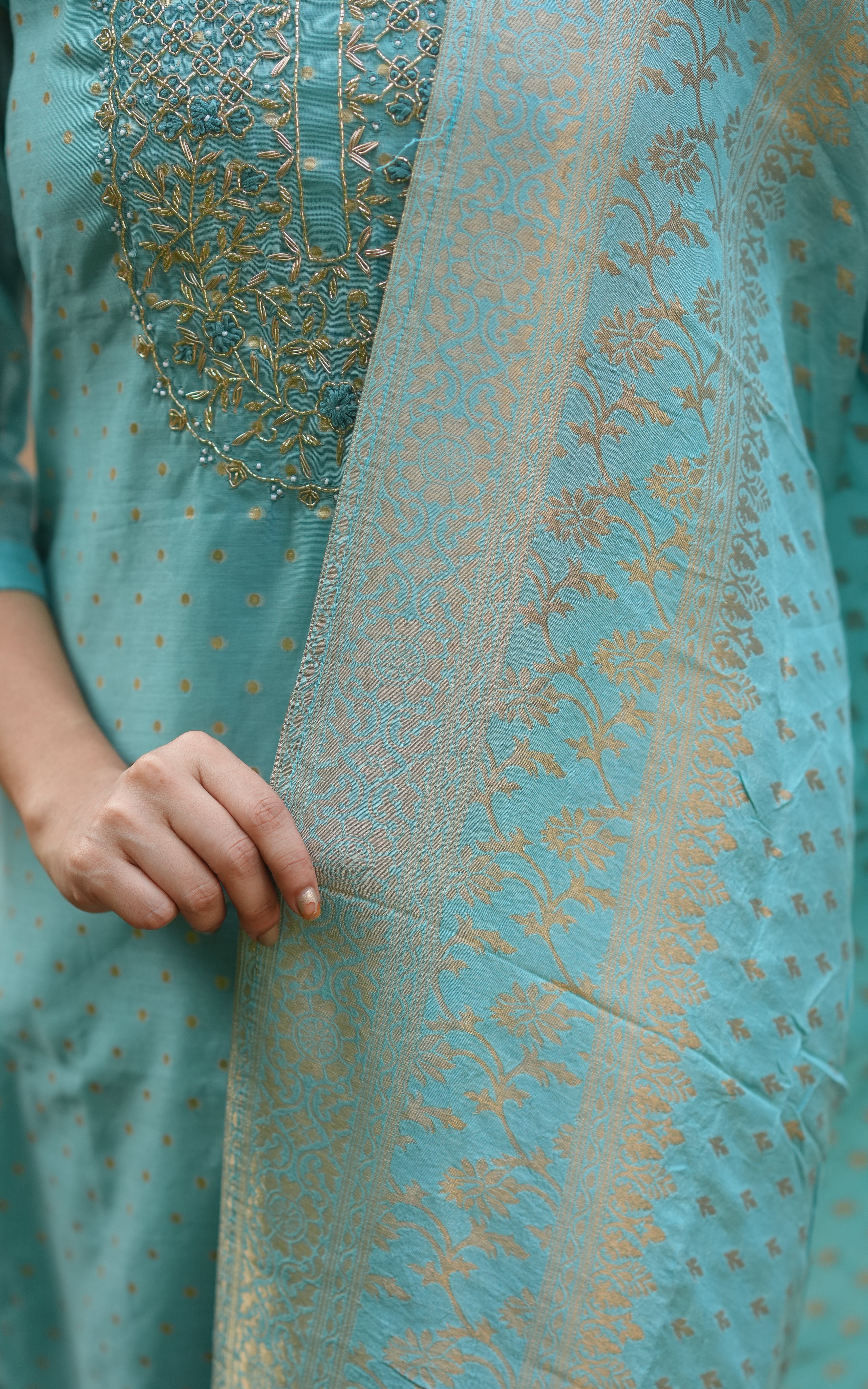 Amisdha Aqua (Kurti+Pant+Dupatta)
