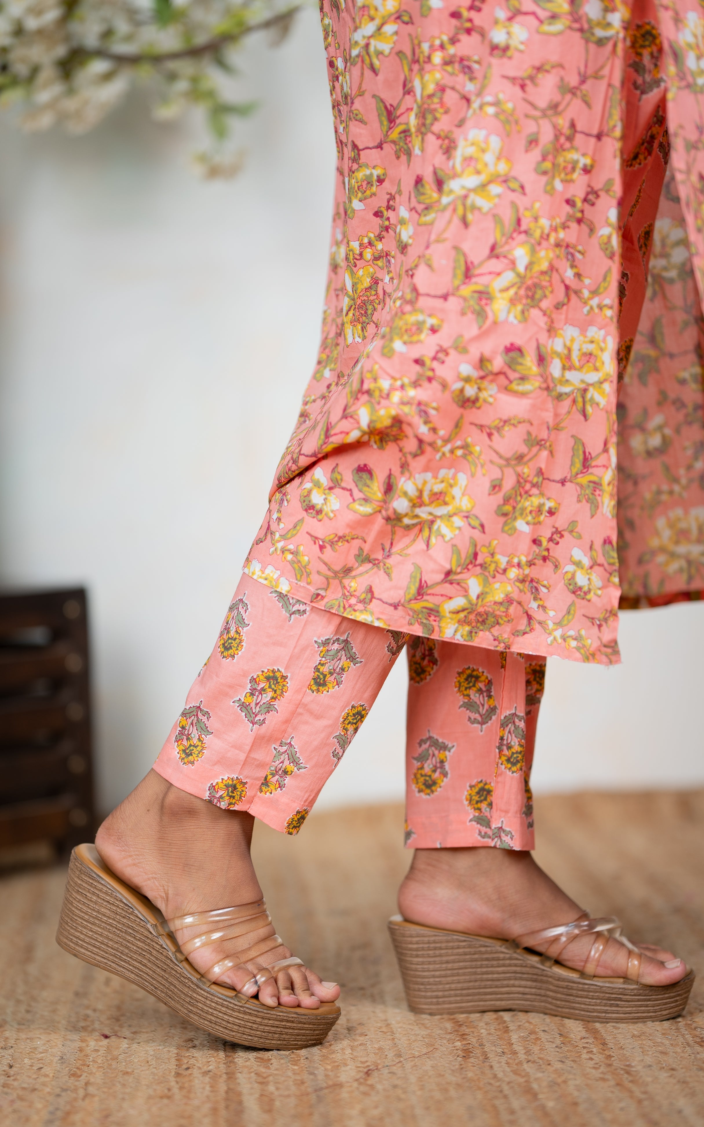 Mumtaj Peach (Kurti+Pant+Dupatta) KURTIS instore