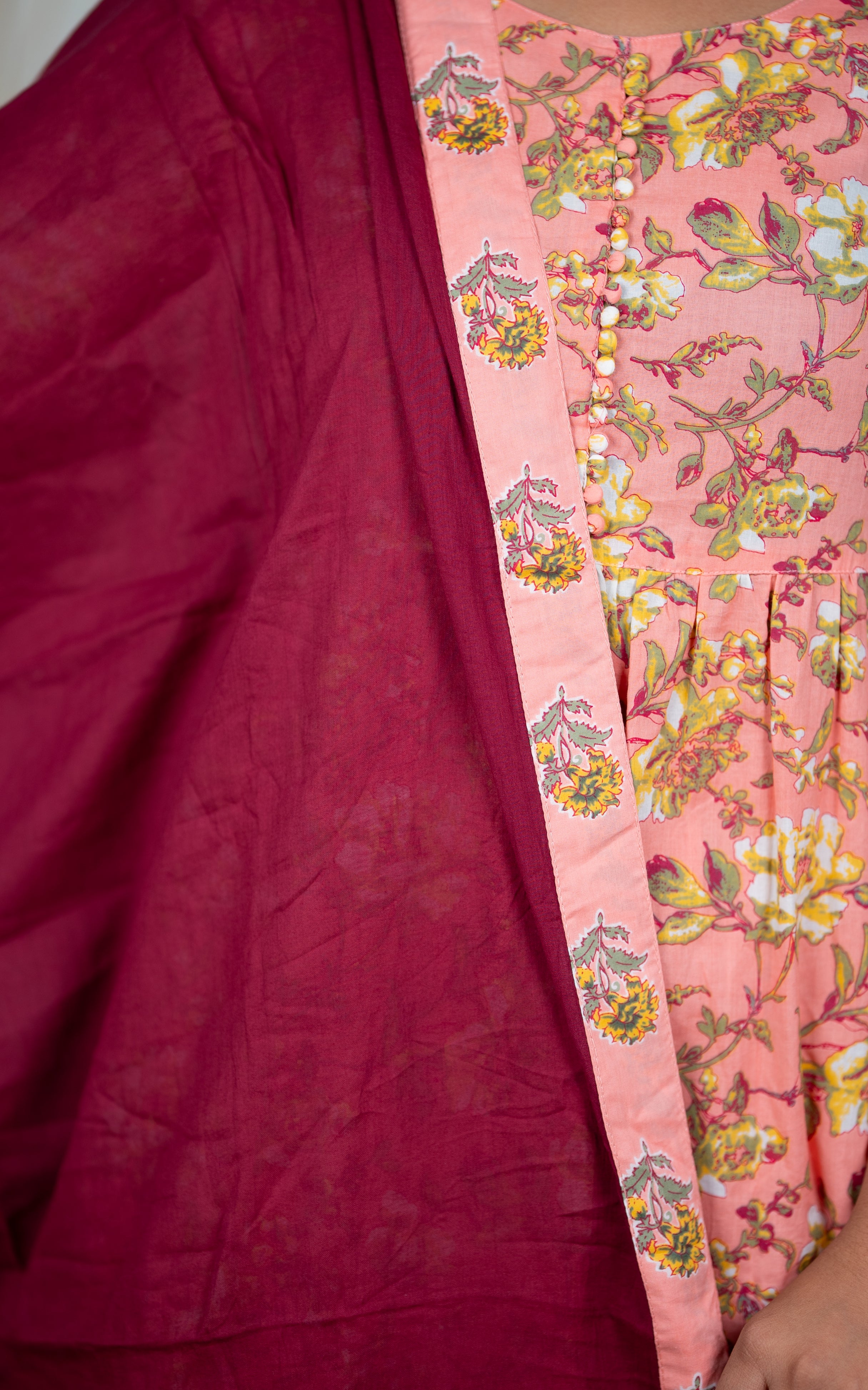 Mumtaj Peach (Kurti+Pant+Dupatta) KURTIS instore