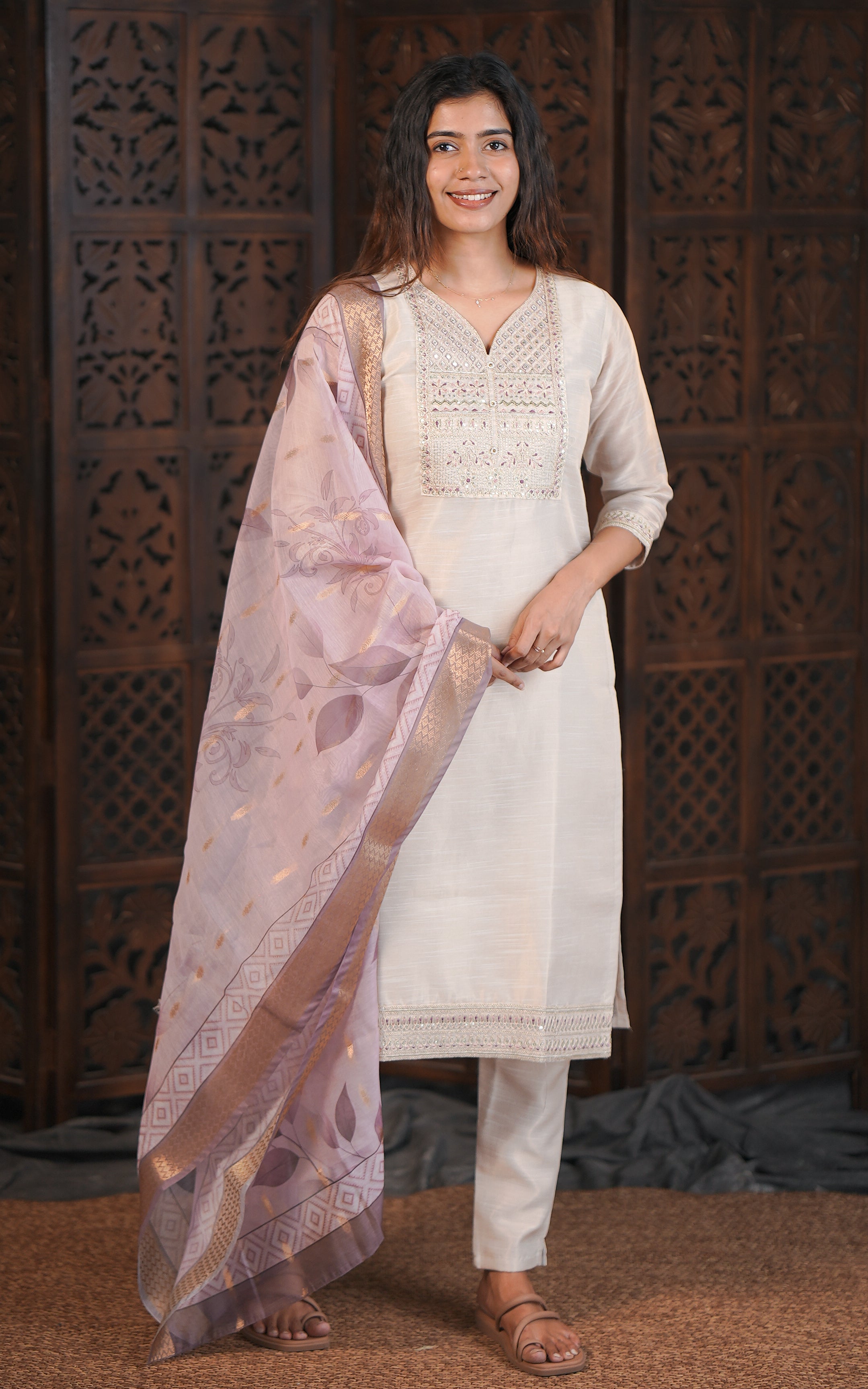 Sandra (Kurti+Pant+Dupatta)
