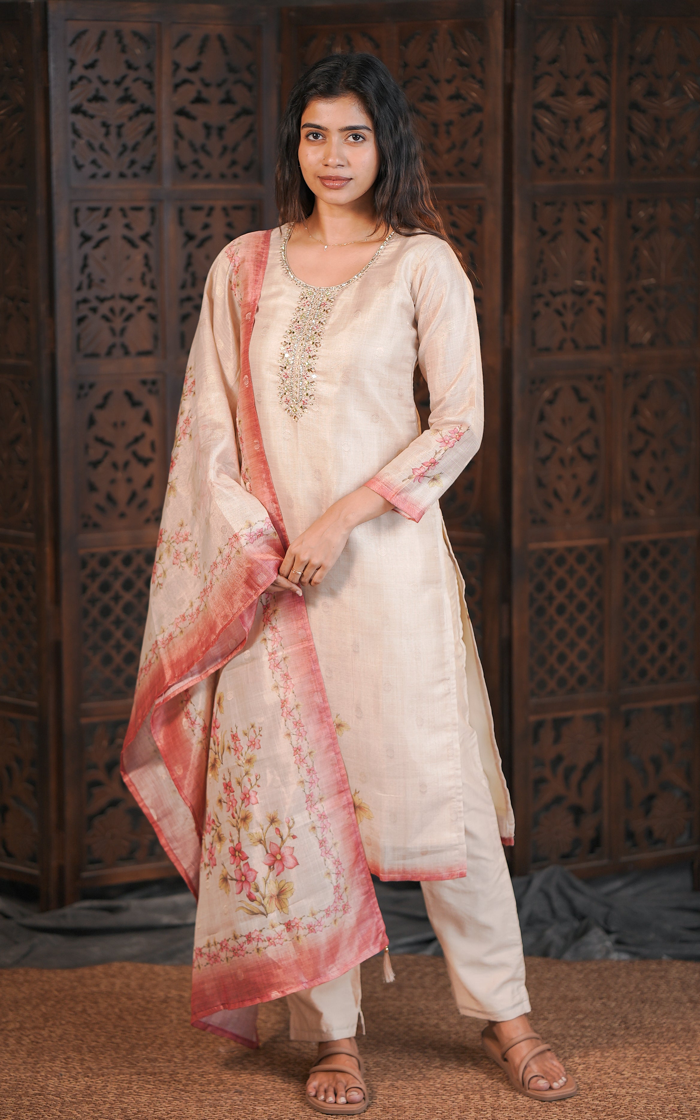 Mozhimathi (Kurti+Pant+Dupatta)