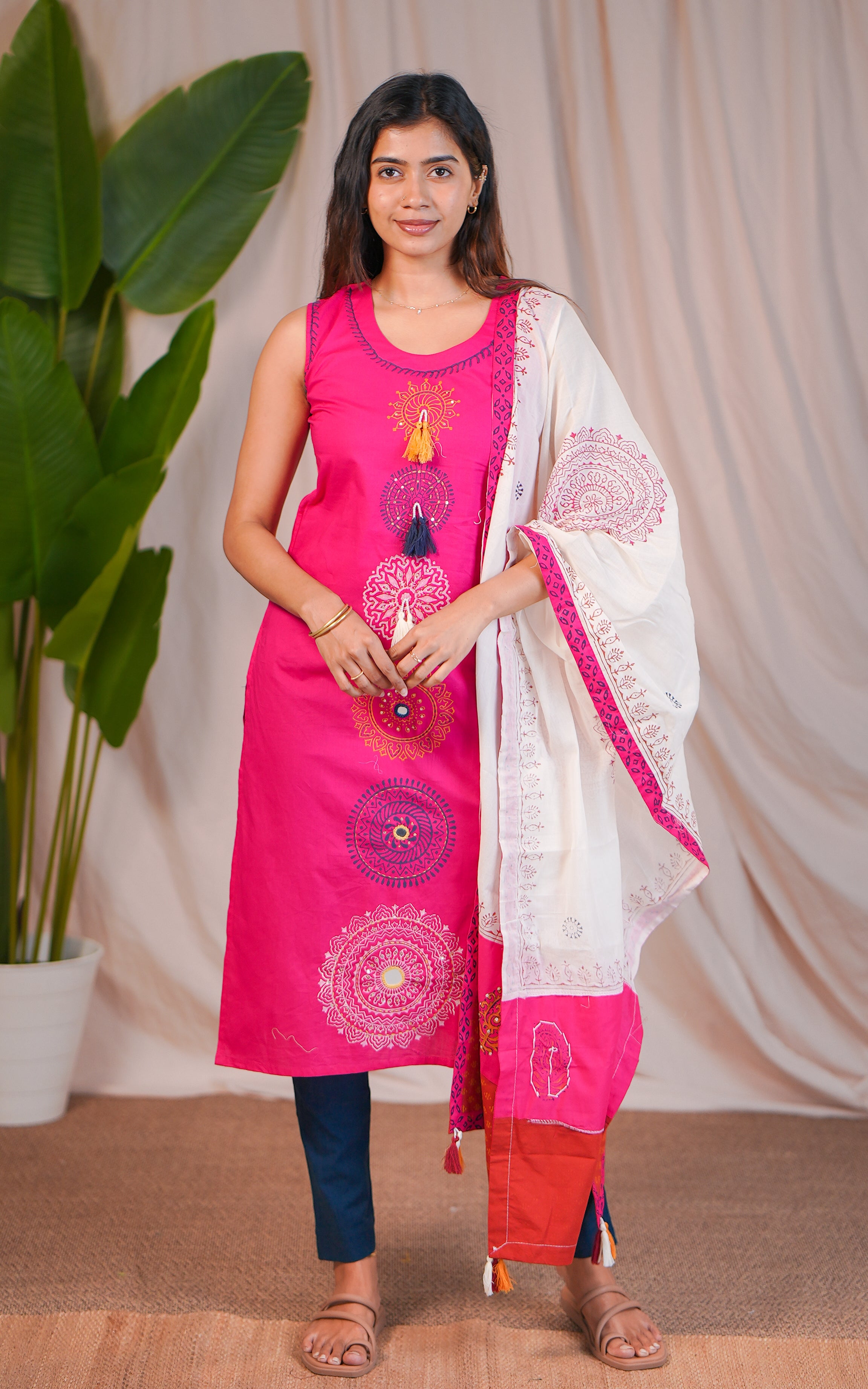 Aurumaya A Handblock (Kurti+Dupatta)