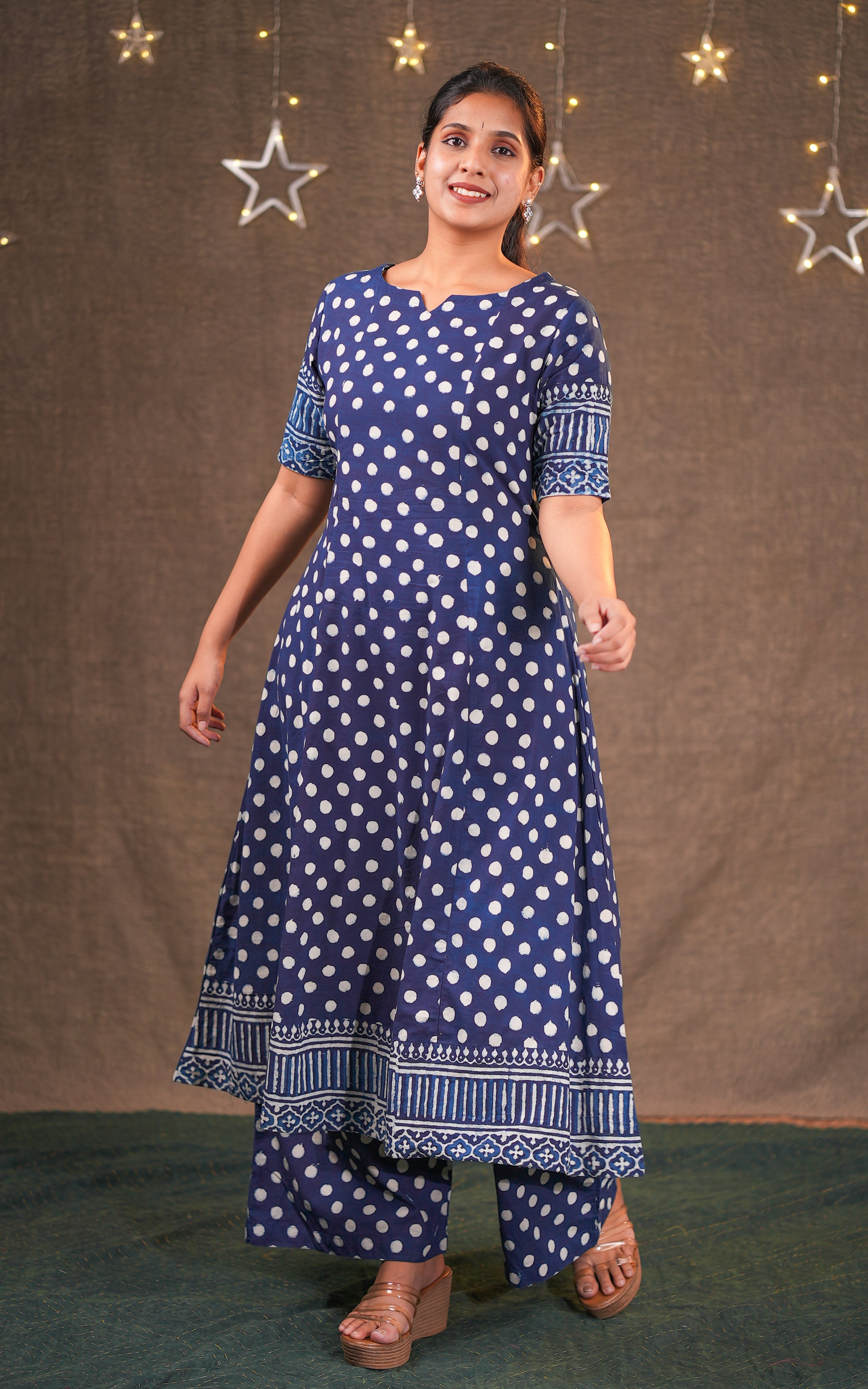 Yugamithra Indigo A (Kurti+Pant)