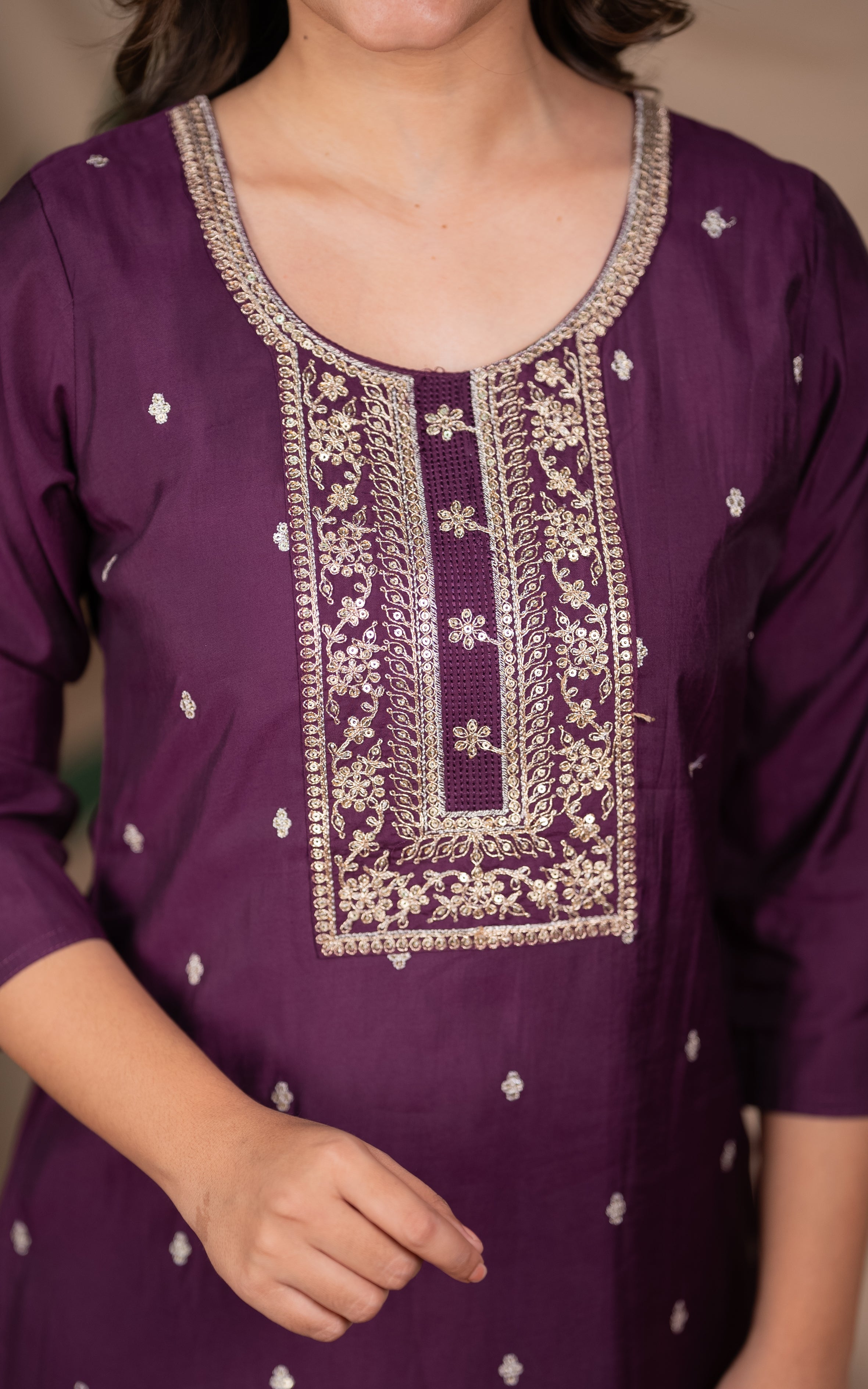 Dhruvika Plum KURTIS instore