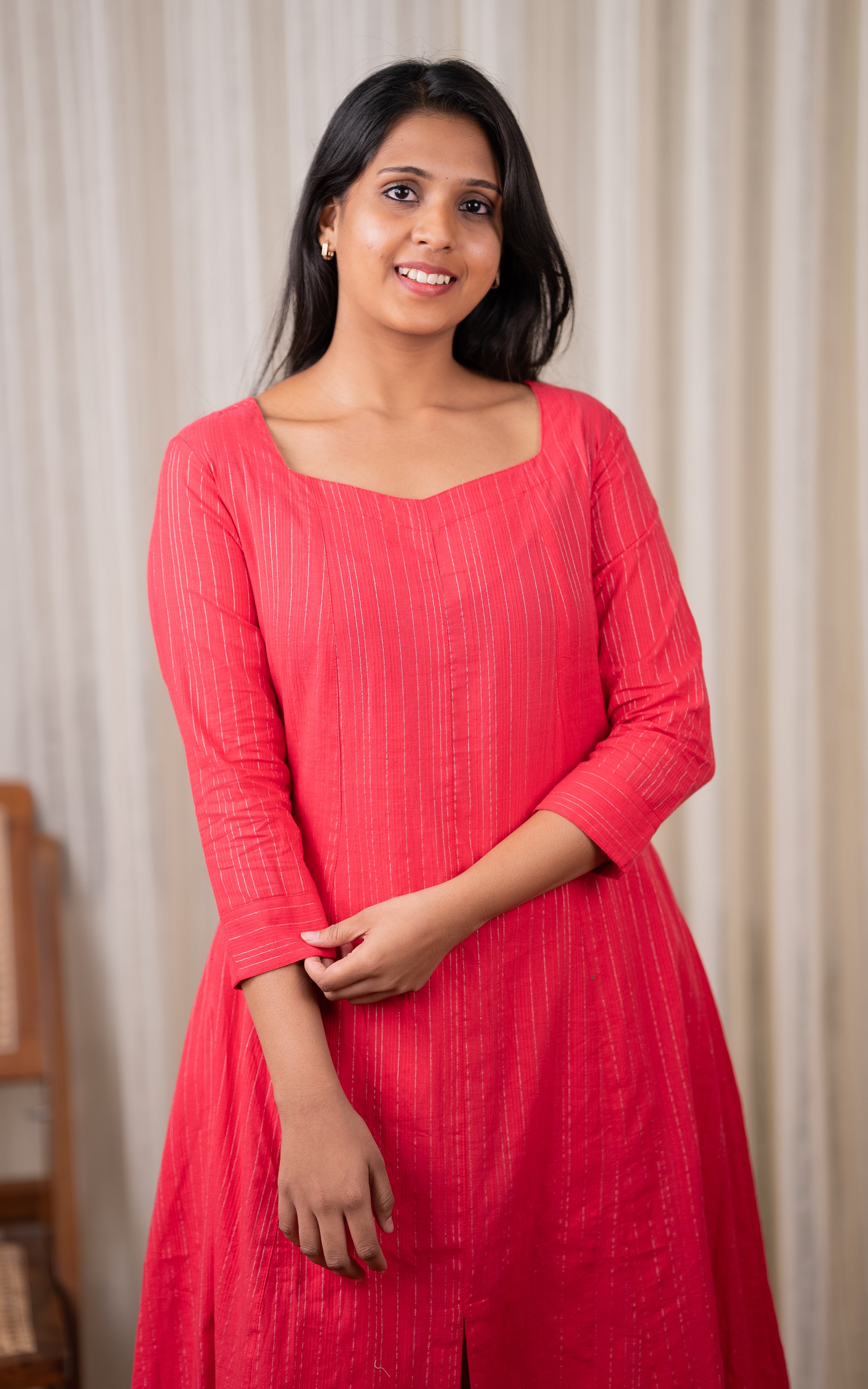 Nithiya Reddish Pink (Kurti+Pant) KURTIS instore